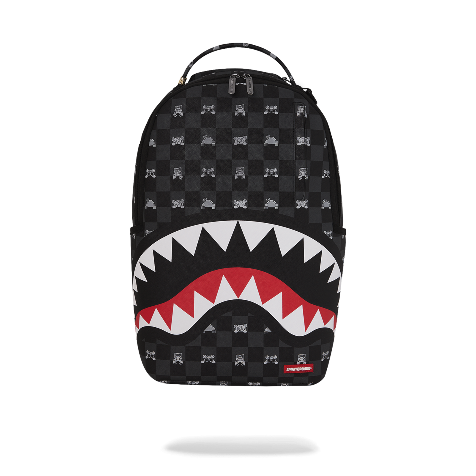 GRAY PEEKING CHARACTER CHECK BACKPACK - Panda Ski and Sport