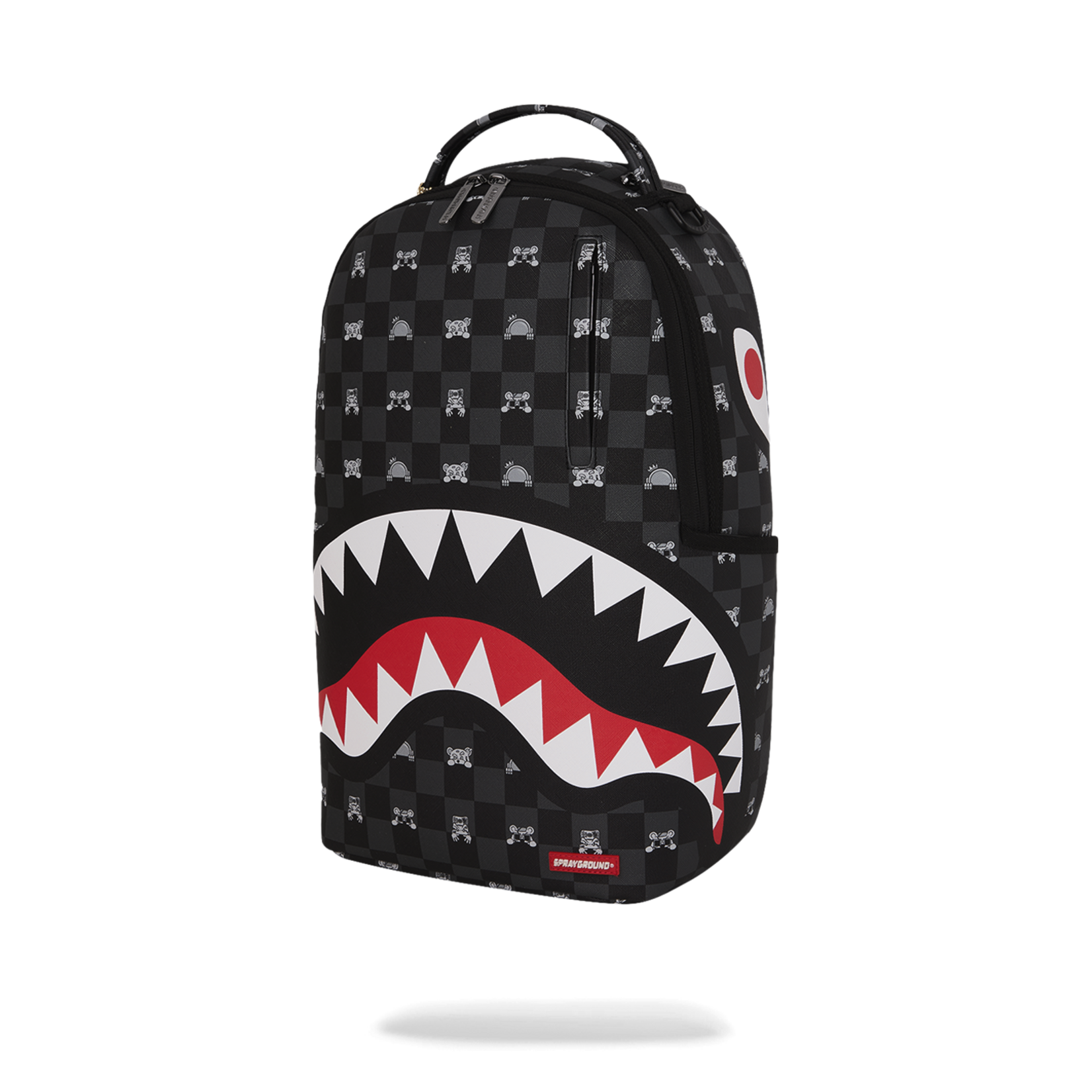 GRAY PEEKING CHARACTER CHECK BACKPACK - Panda Ski and Sport