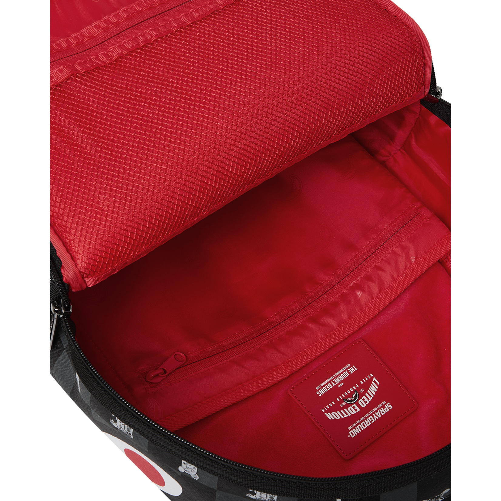 GRAY PEEKING CHARACTER CHECK BACKPACK - Panda Ski and Sport