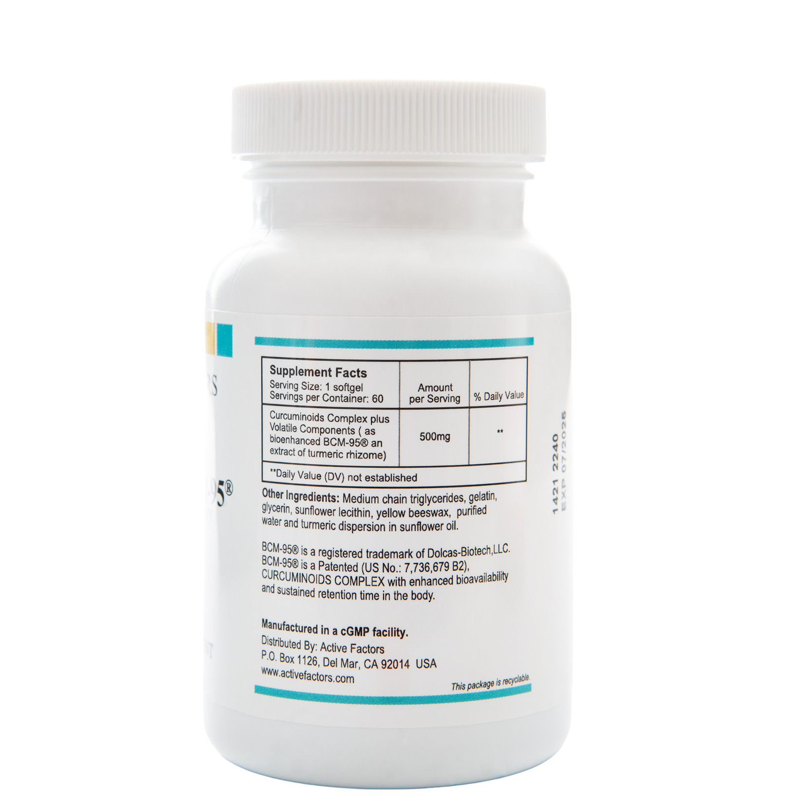 Active Factors Curcumin BCM-95 500mg 60c Active Factors