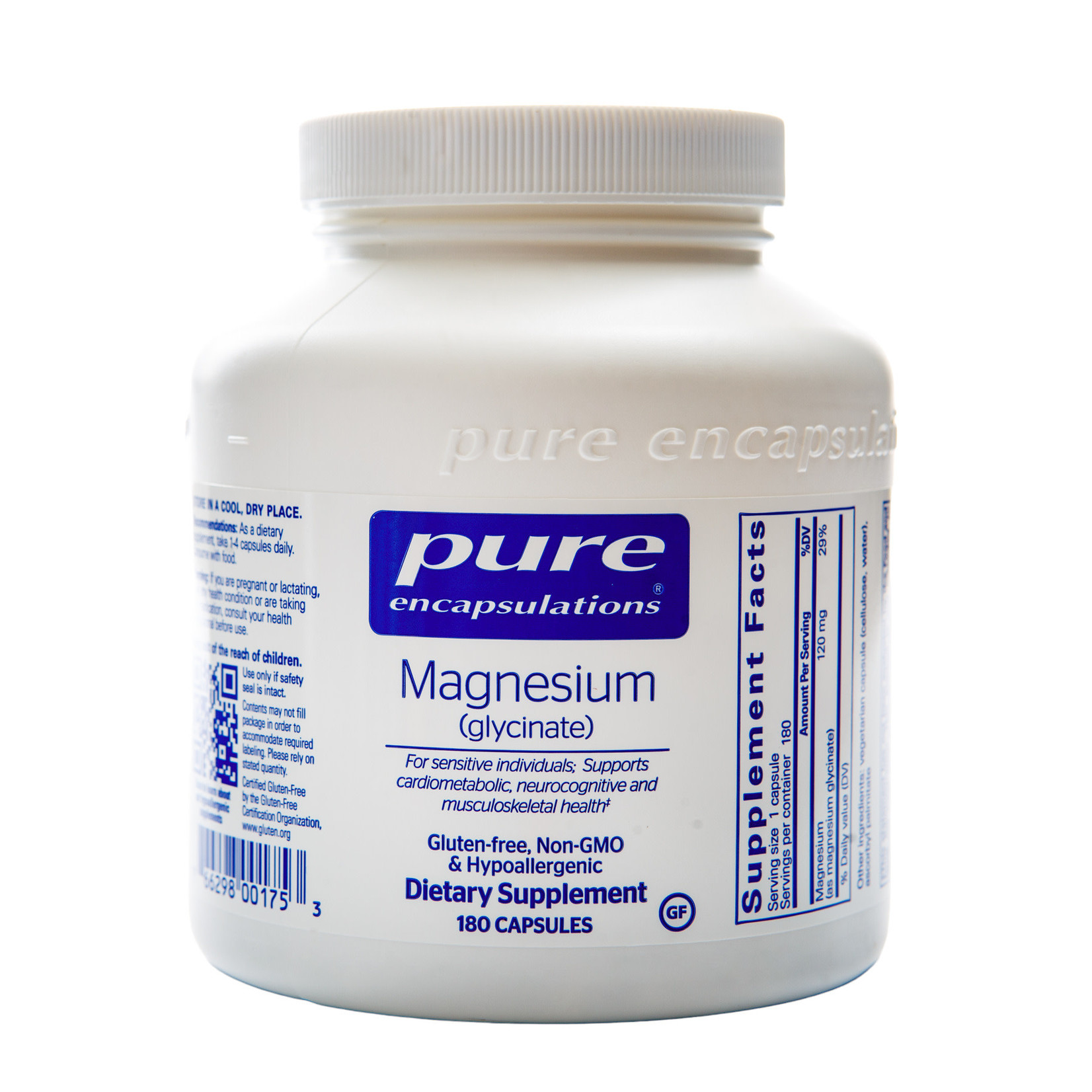 Pure Encapsulations Magnesium Glycinate 120mg 180c Pure Encapsulations