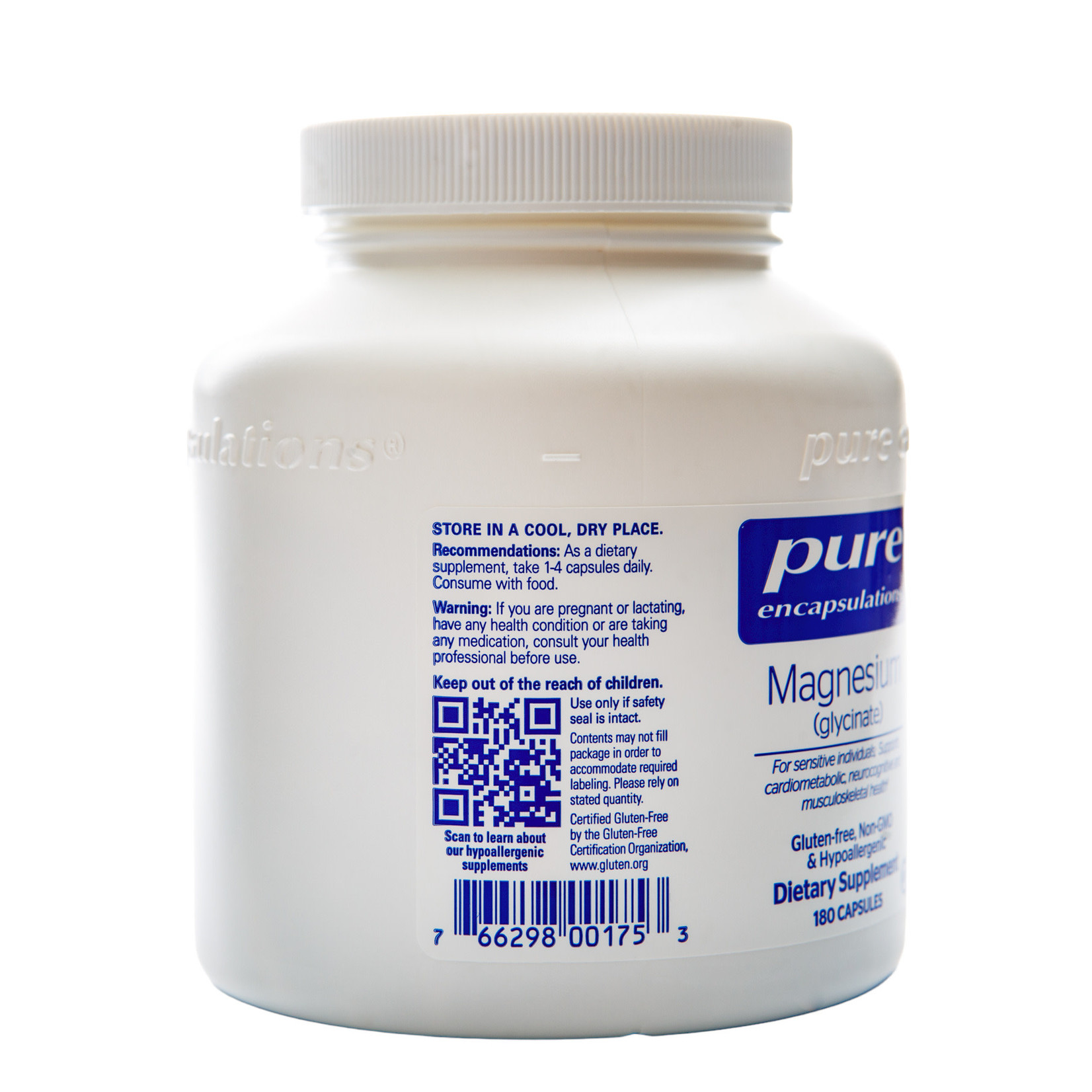 Pure Encapsulations Magnesium Glycinate 120mg 180c Pure Encapsulations