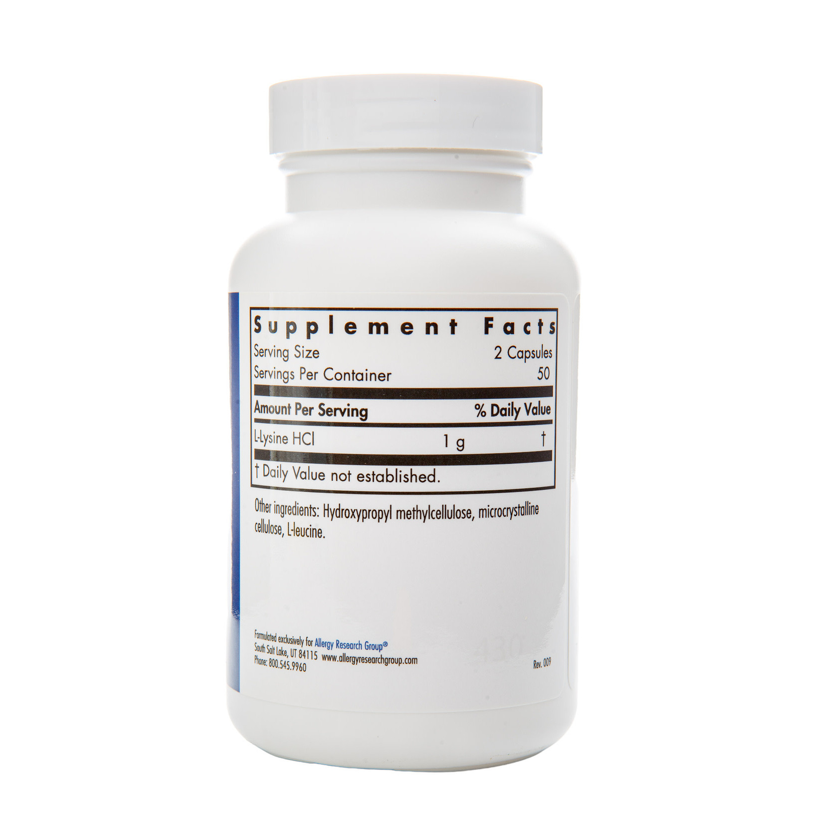 Allergy Research Group L-Lysine 500mg 100c Allergy Research Group