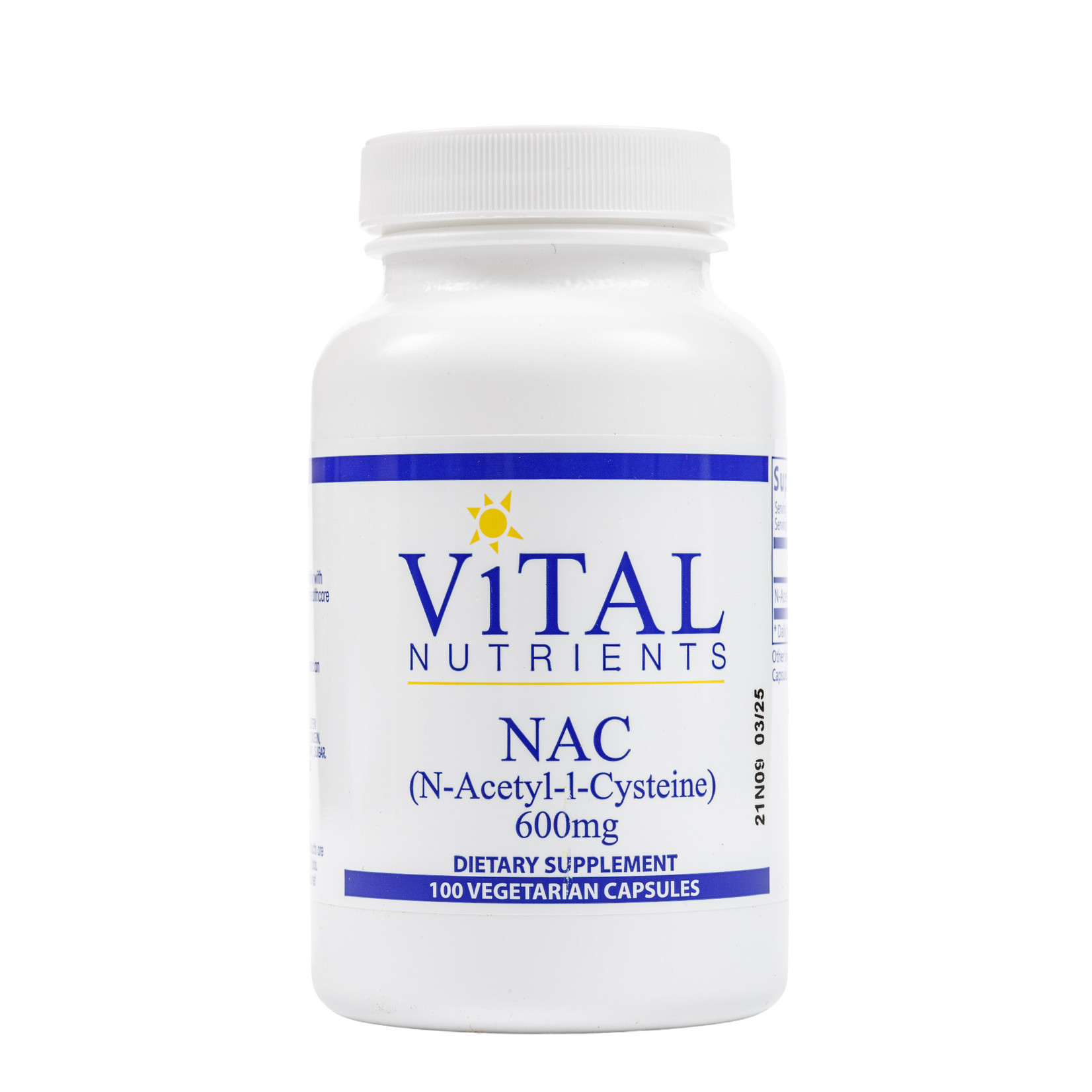 Vital Nutrients NAC N-Acetyl-Cysteine 600mg 100cap Vital Nutrients