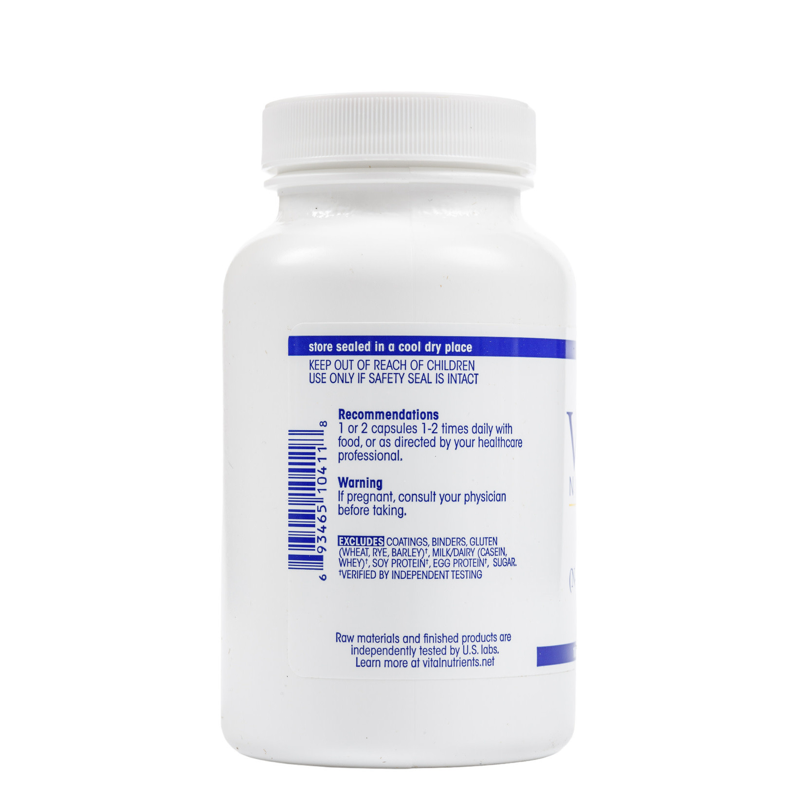 Vital Nutrients NAC N-Acetyl-Cysteine 600mg 100cap Vital Nutrients