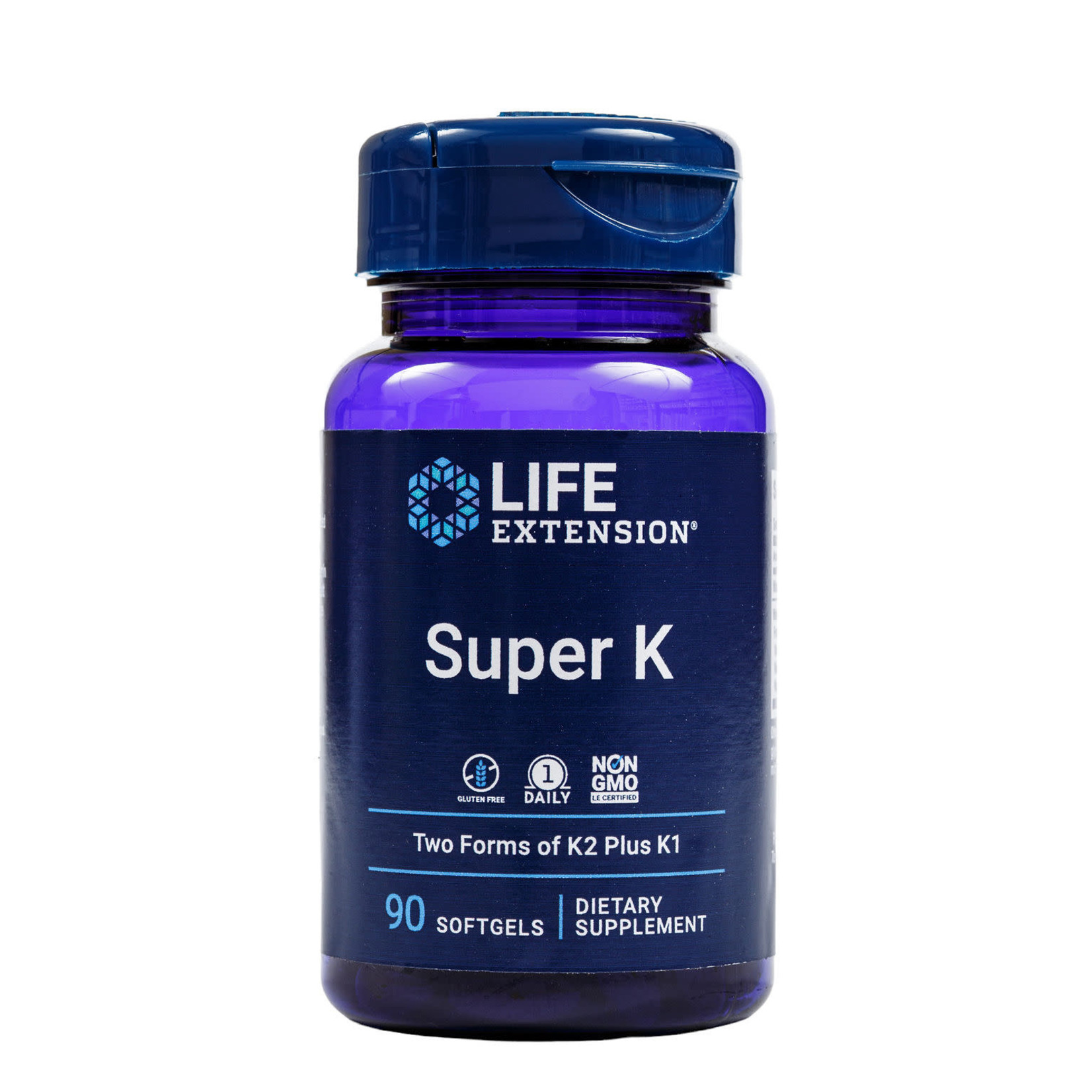Life Extension Super K Two Forms of K2 Plus K1 90sg Life Extensions