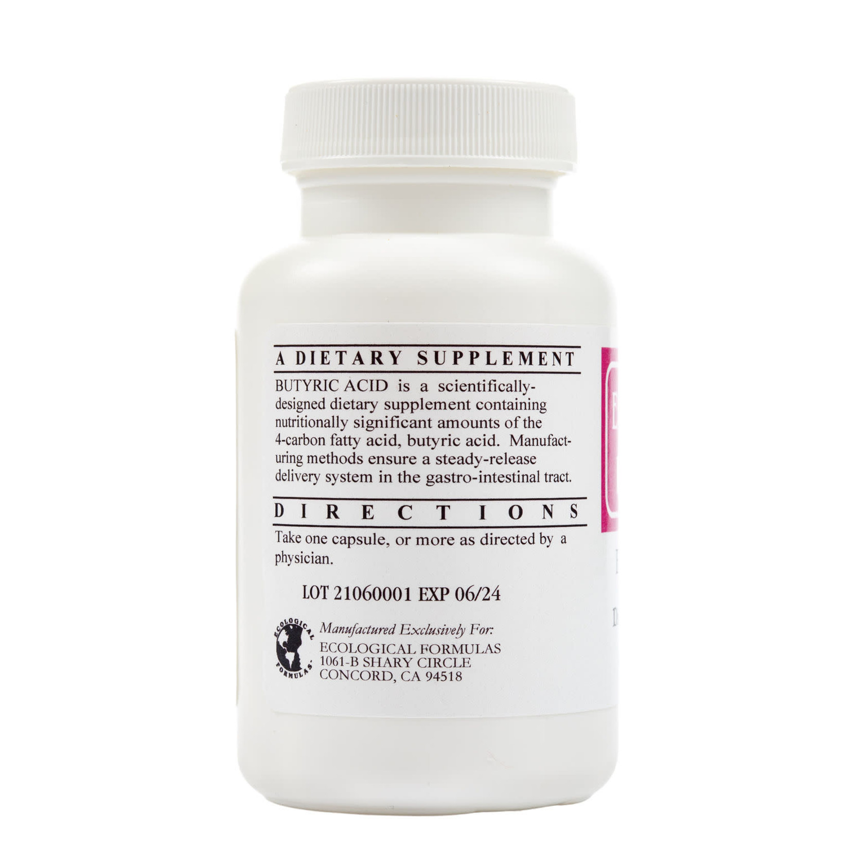 Cardiovascular Research (Ecological Formulas) Butyric Acid 2:1 Ratio 250mg 90c Ecological Formulas