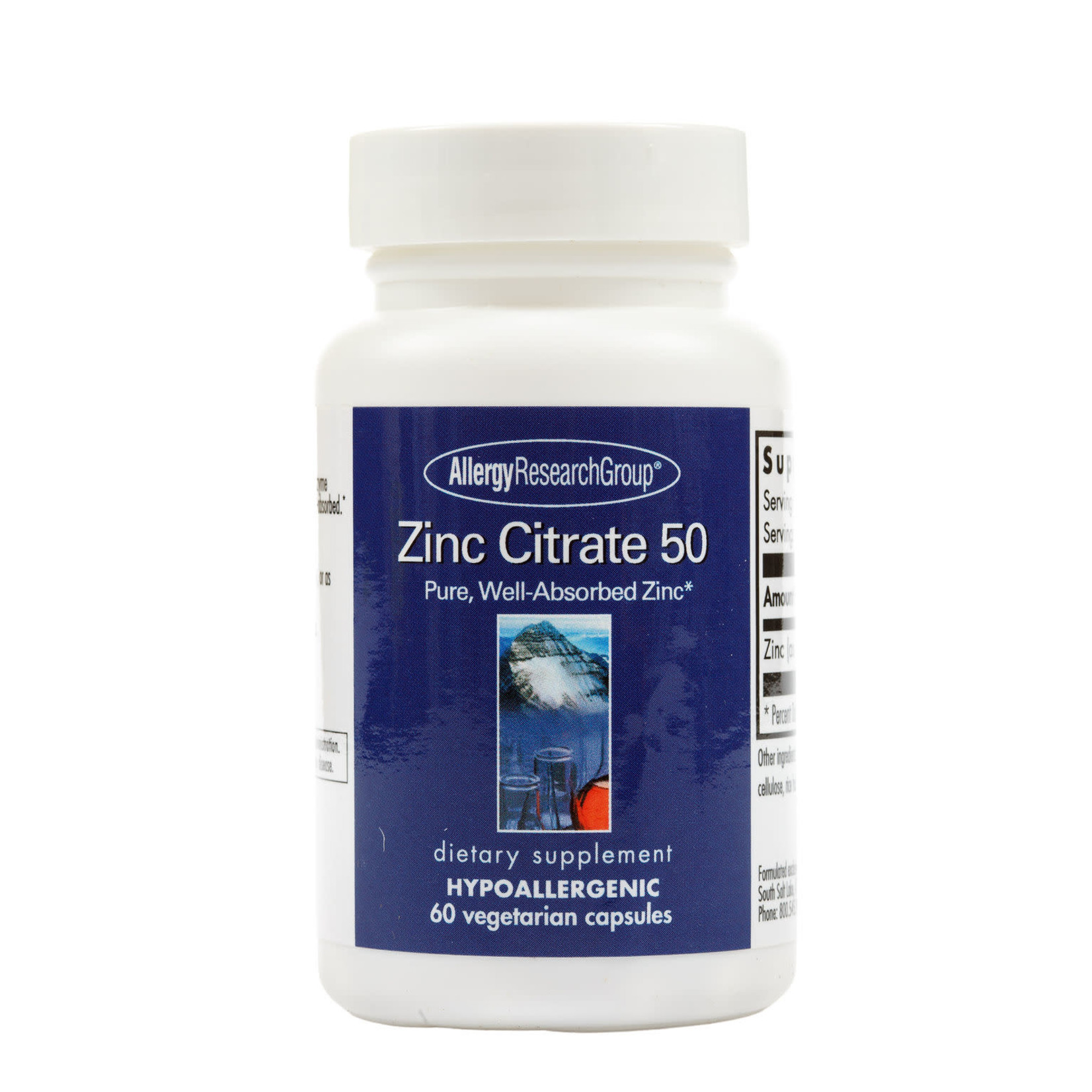 Allergy Research Group Zinc Citrate 50mg 60c Allergy Research Group