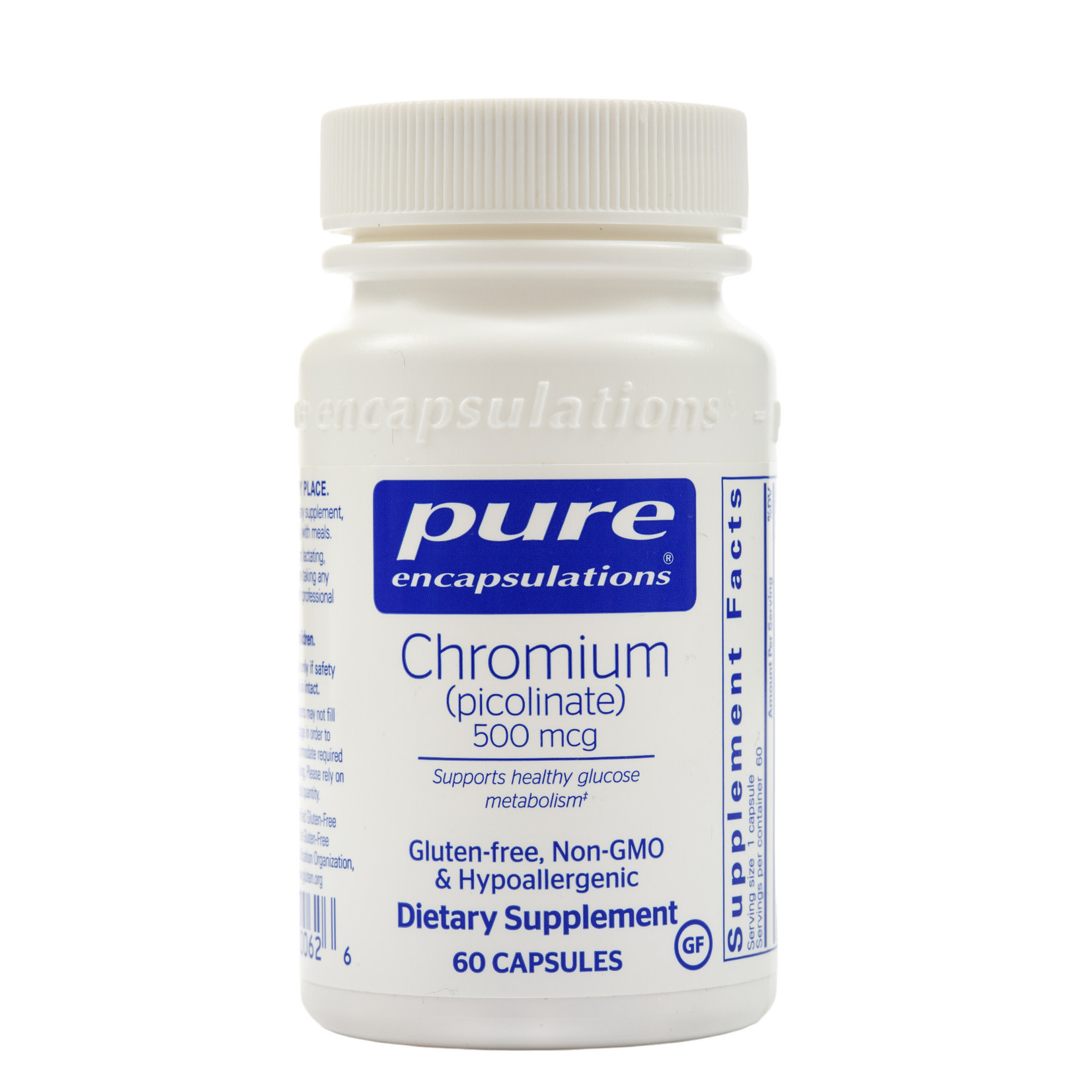 Pure Encapsulations Chromium picolinate 500mcg 60c Pure Encapsulations