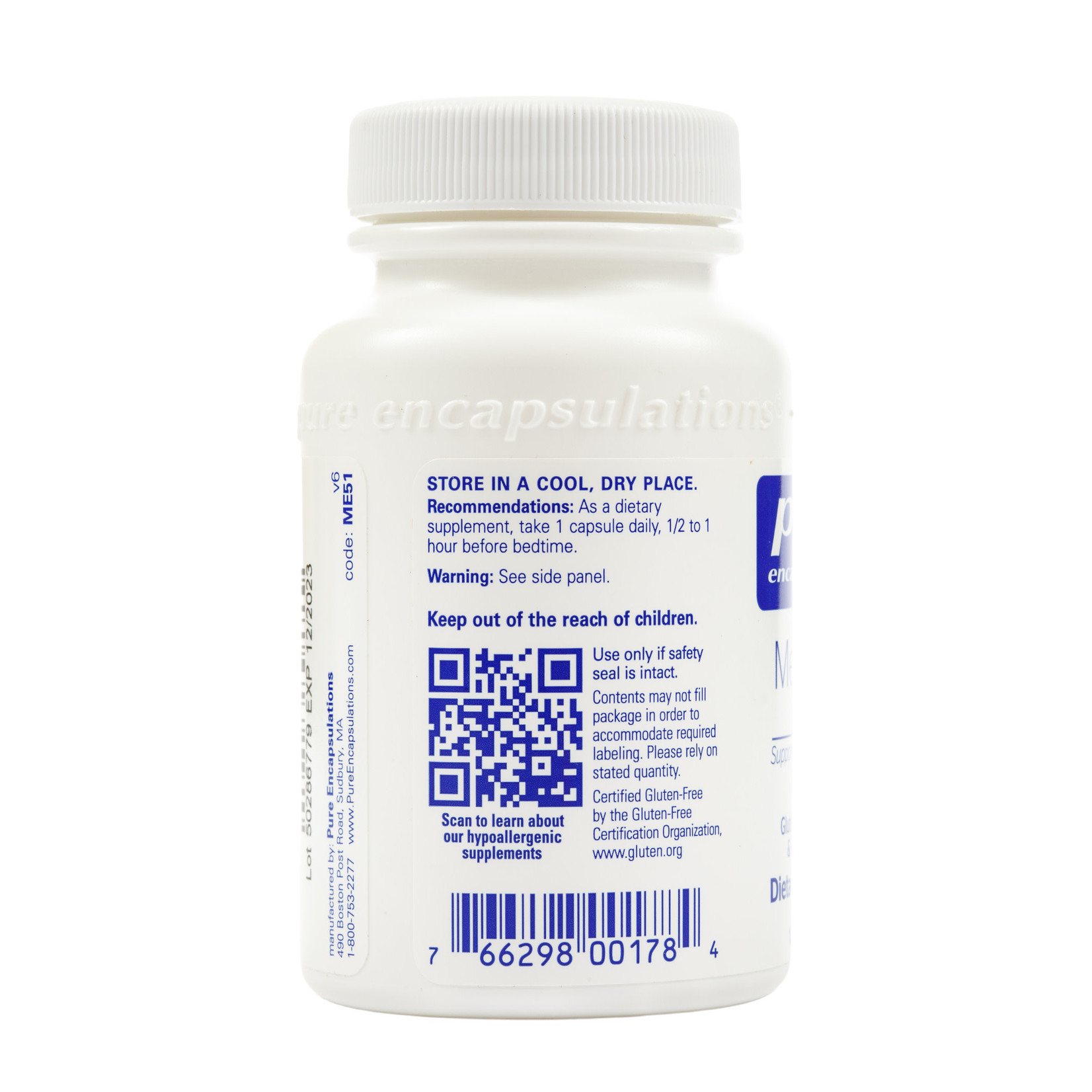 Pure Encapsulations Melatonin 0.5 mg 180c Pure Encapsulations