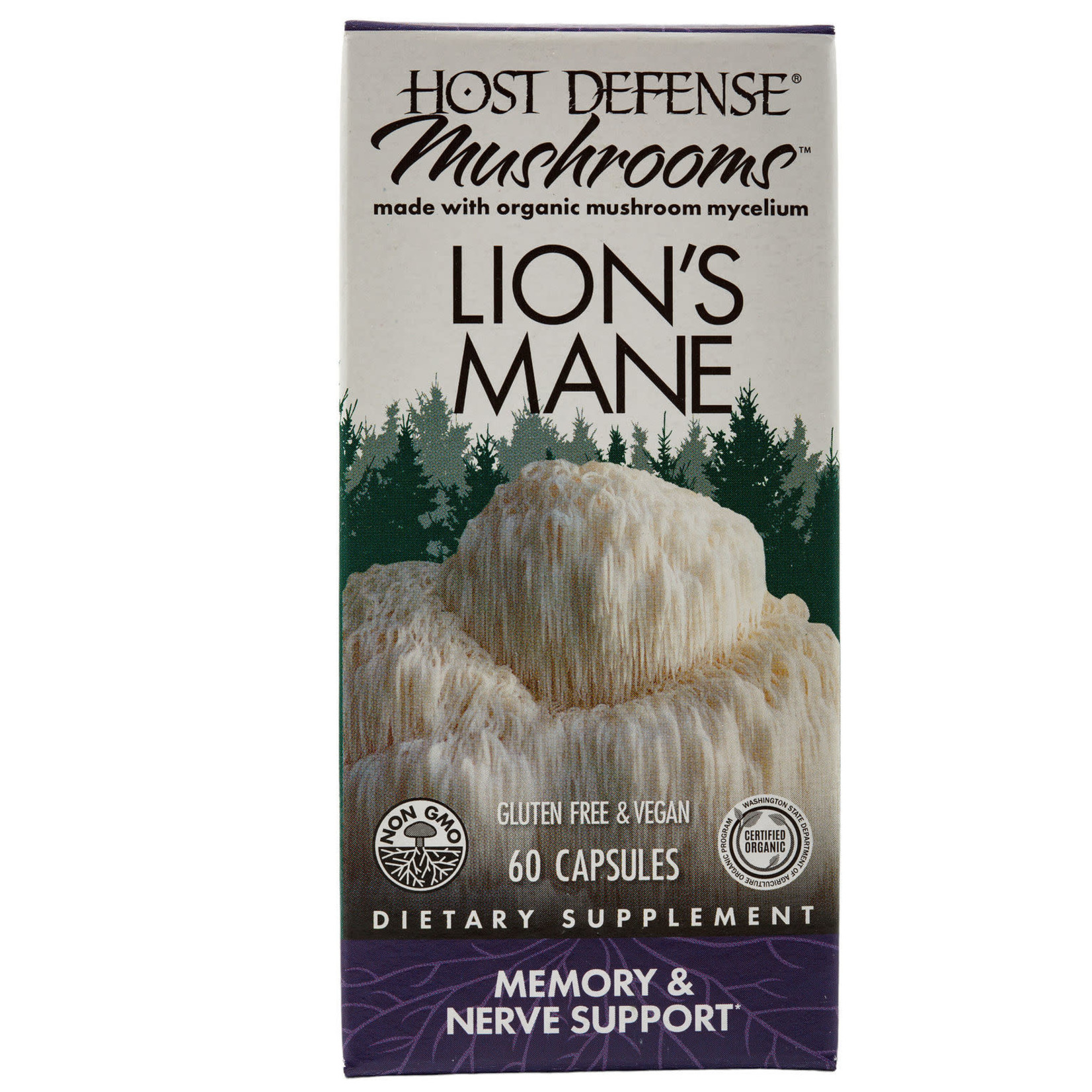 Host Defense (Fungi Perfecti) Lion's Mane 500mg 60c Host Defense