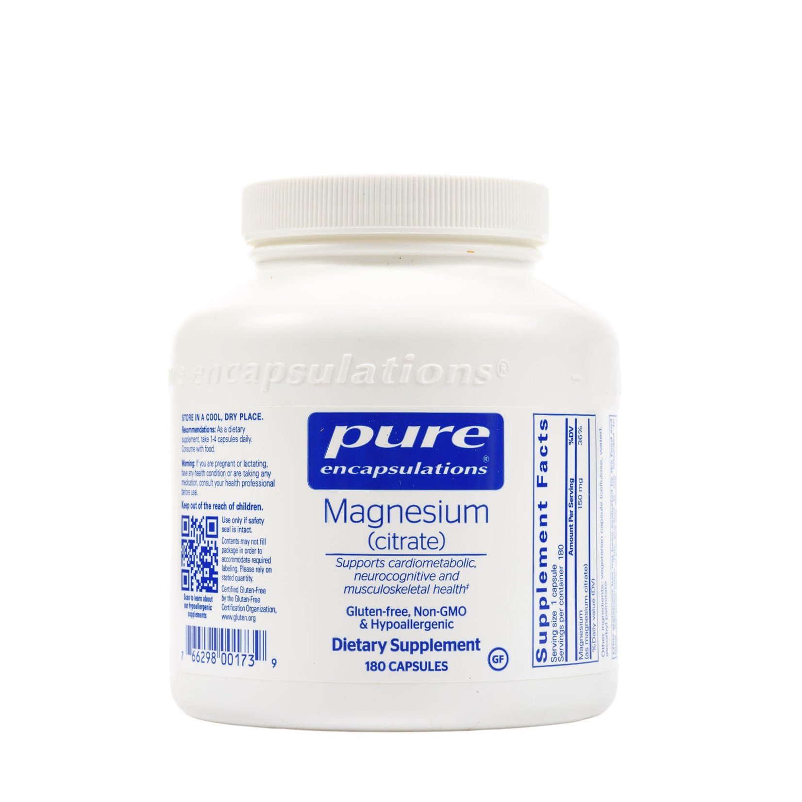 Pure Encapsulations Magnesium Citrate 150mg 180c Pure Encapsulations