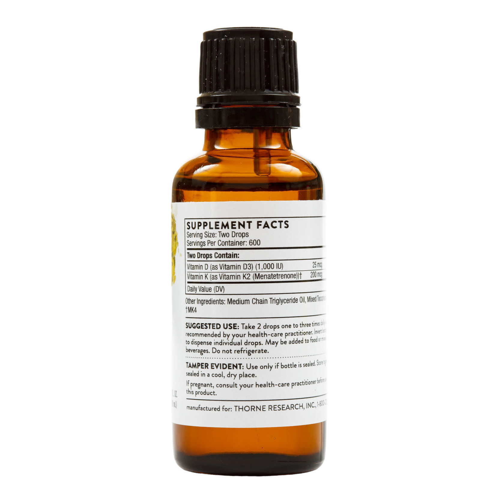 Vitamin D/K2 Liquid 1oz Thorne Arcana Empothecary