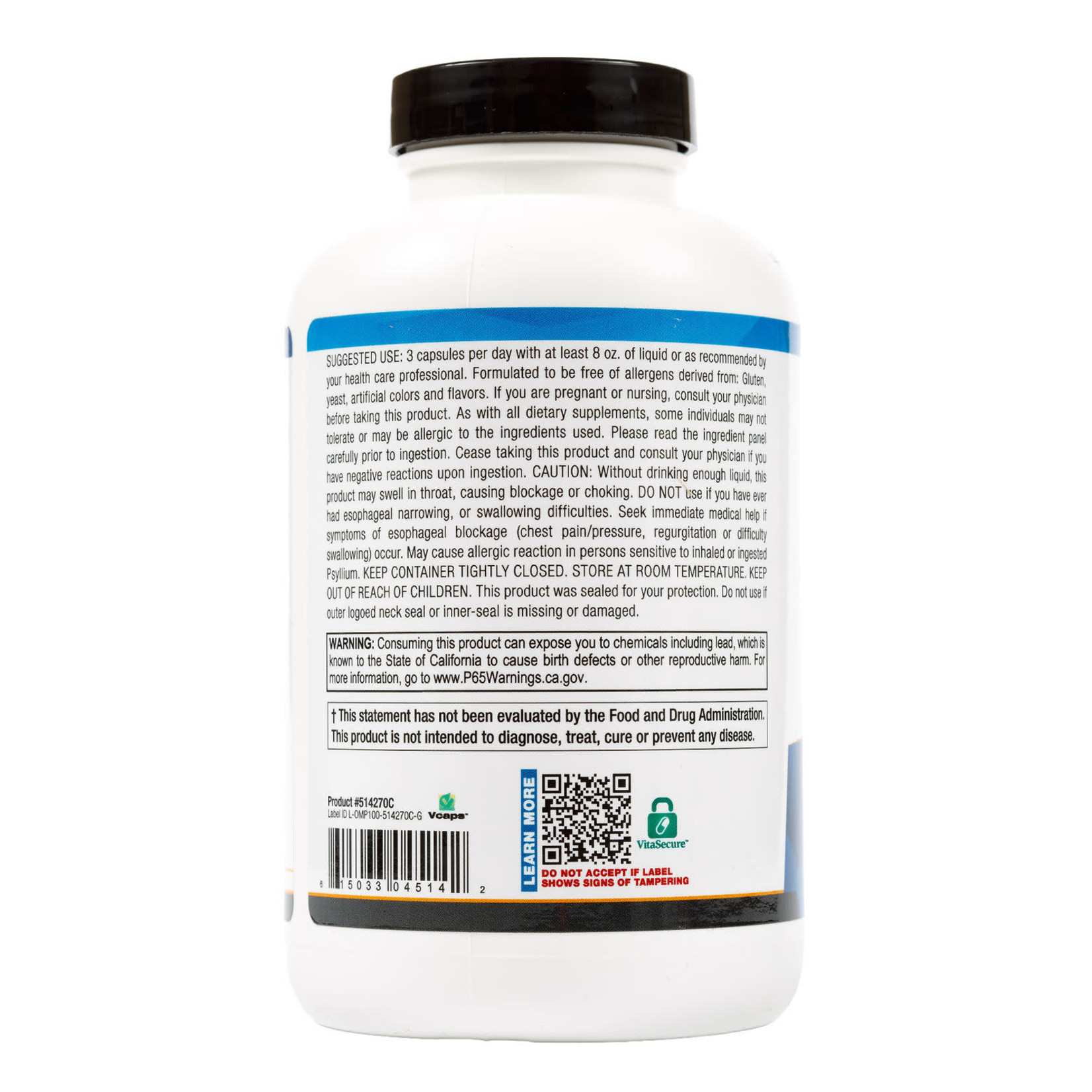 Ortho Molecular Products Fiber Plus Caps 270c Ortho Molecular Products *discontinued