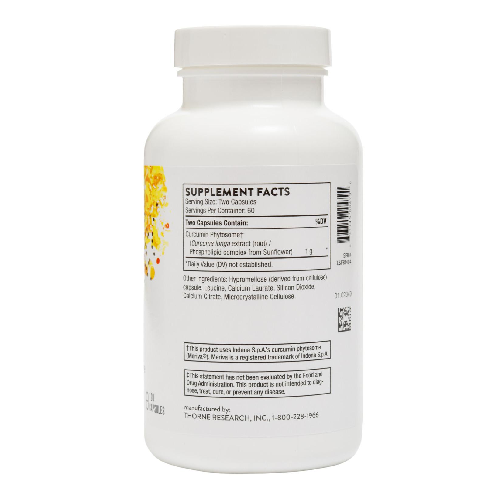 Thorne Research Curcumin Phytosome 1000mg 120c Thorne