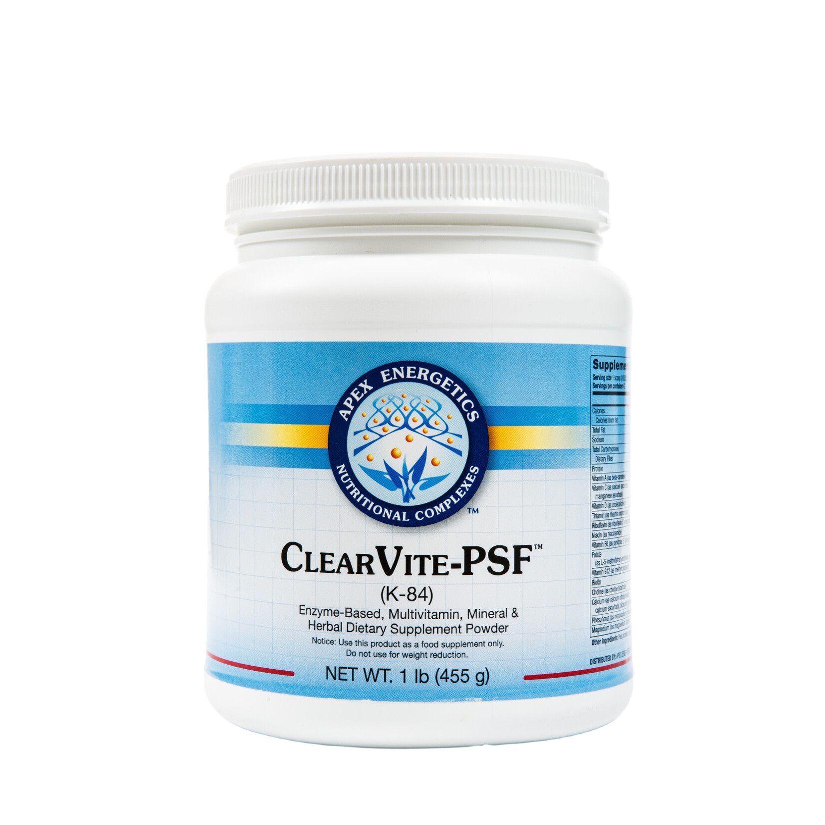 Apex Energetics ClearVite-PSF 1 lb K-84 Vanilla Apex Energetics