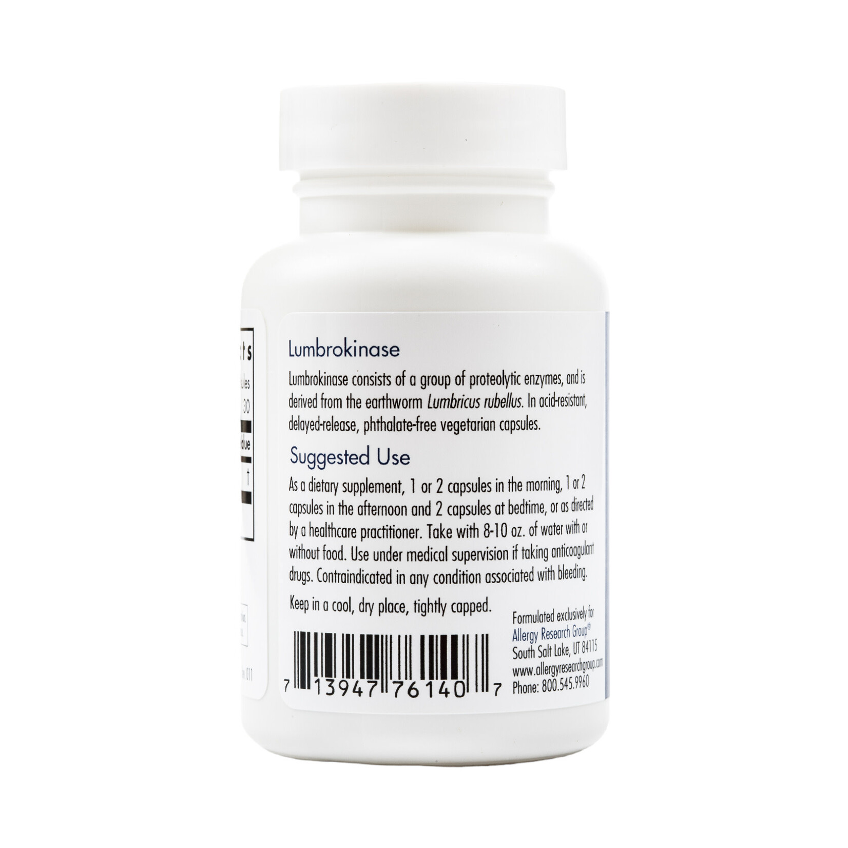 Allergy Research Group Lumbrokinase 32mg 60c Allergy Research Group