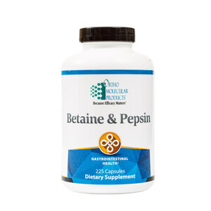 Ortho Molecular Products Betaine & Pepsin 225c Ortho Molecular Products