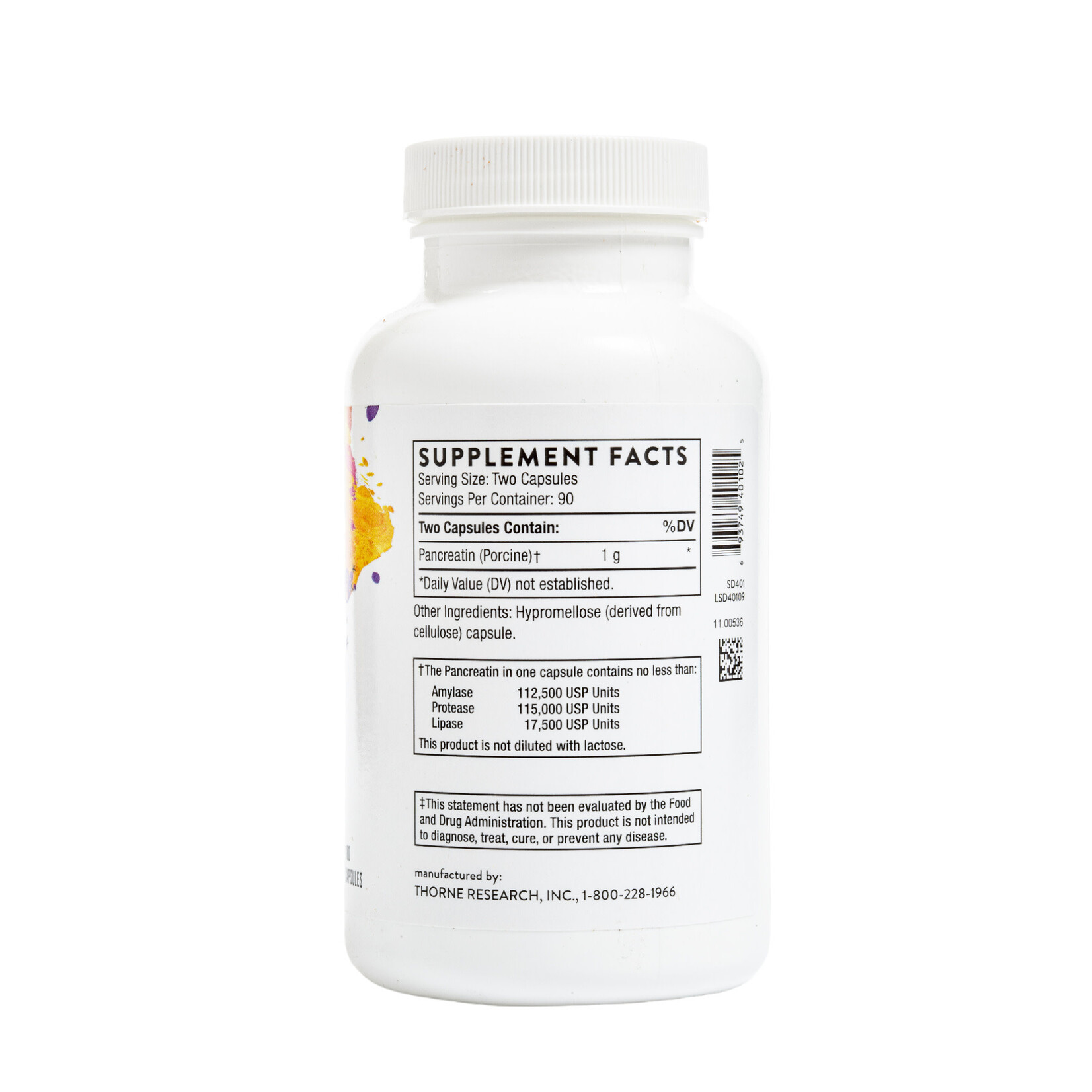 Thorne Research Pancreatic Enzymes (formerly Dipan-9) 180c Thorne