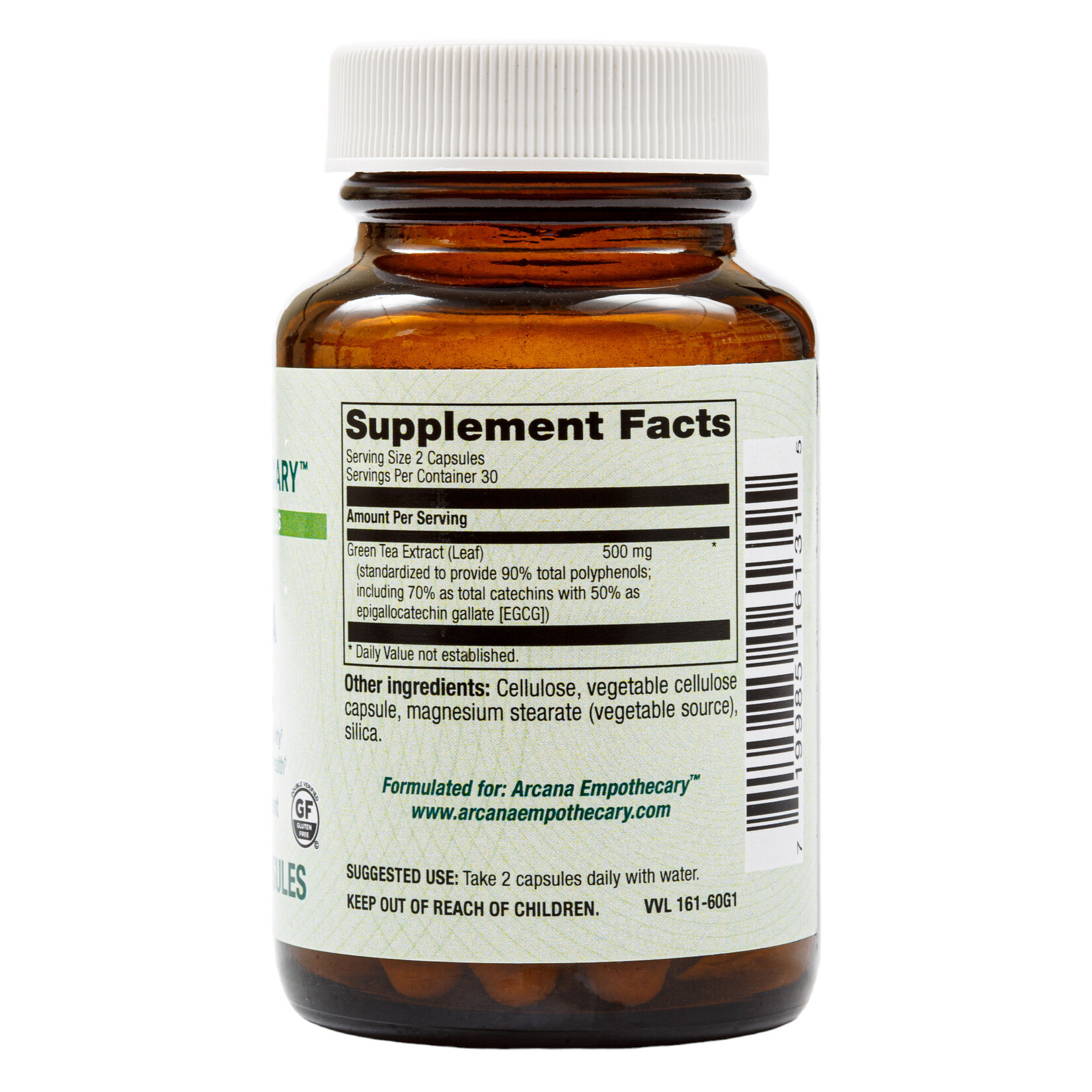 Arcana Empothecary Green Tea Extract 500mg 60c Arcana