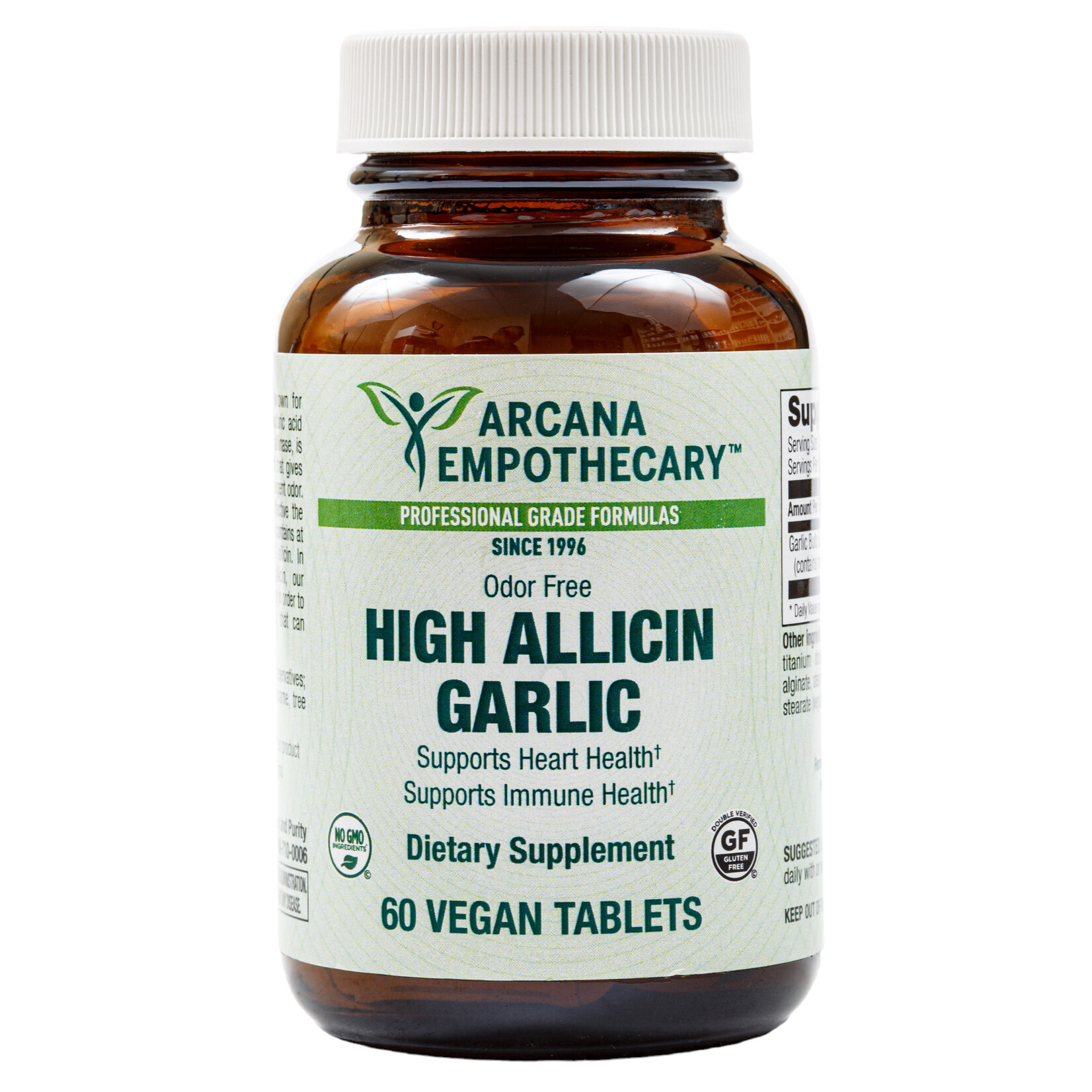 Arcana High Allicin Garlic 500mg 60c Arcana