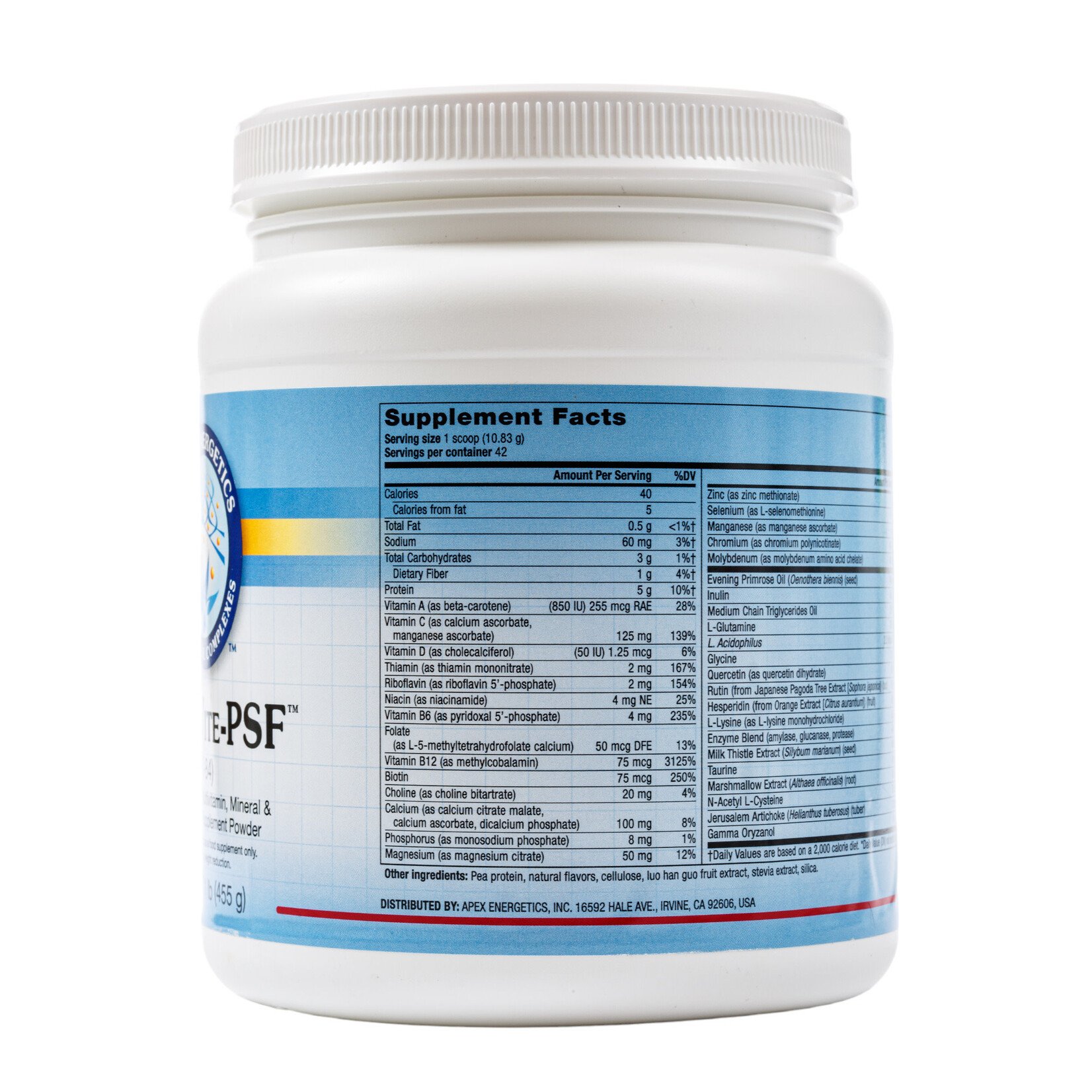 Apex Energetics ClearVite-PSF 1 lb K-84 Vanilla Apex Energetics