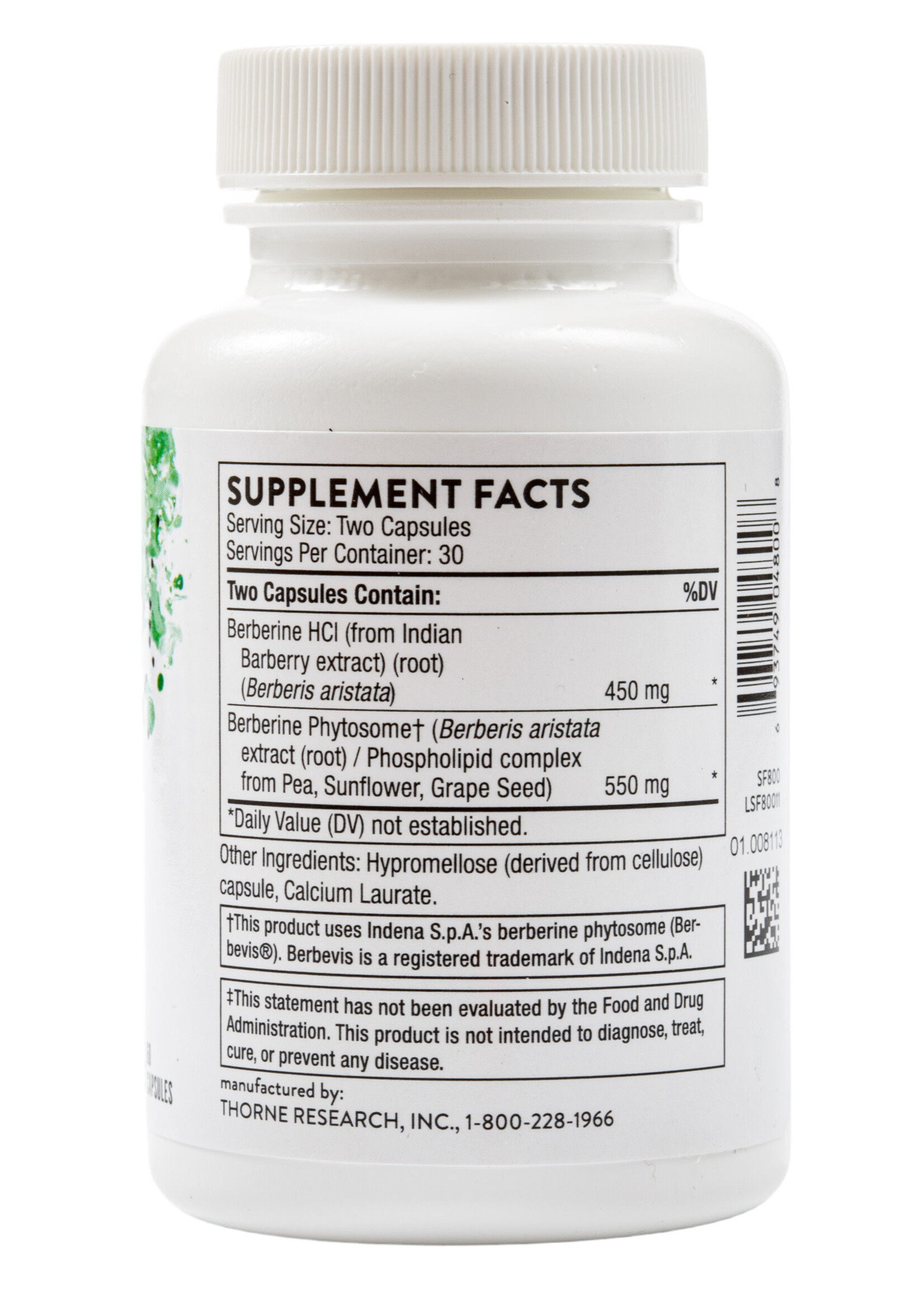 Thorne Research Berberine 1g 60c Thorne