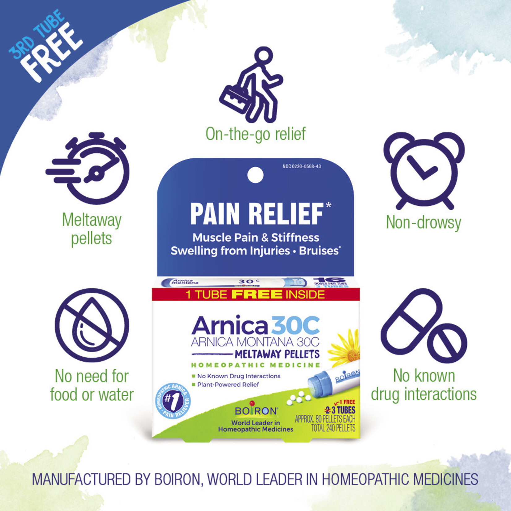 Boiron Arnica 30C 3 tubes Bonus Pack Boiron