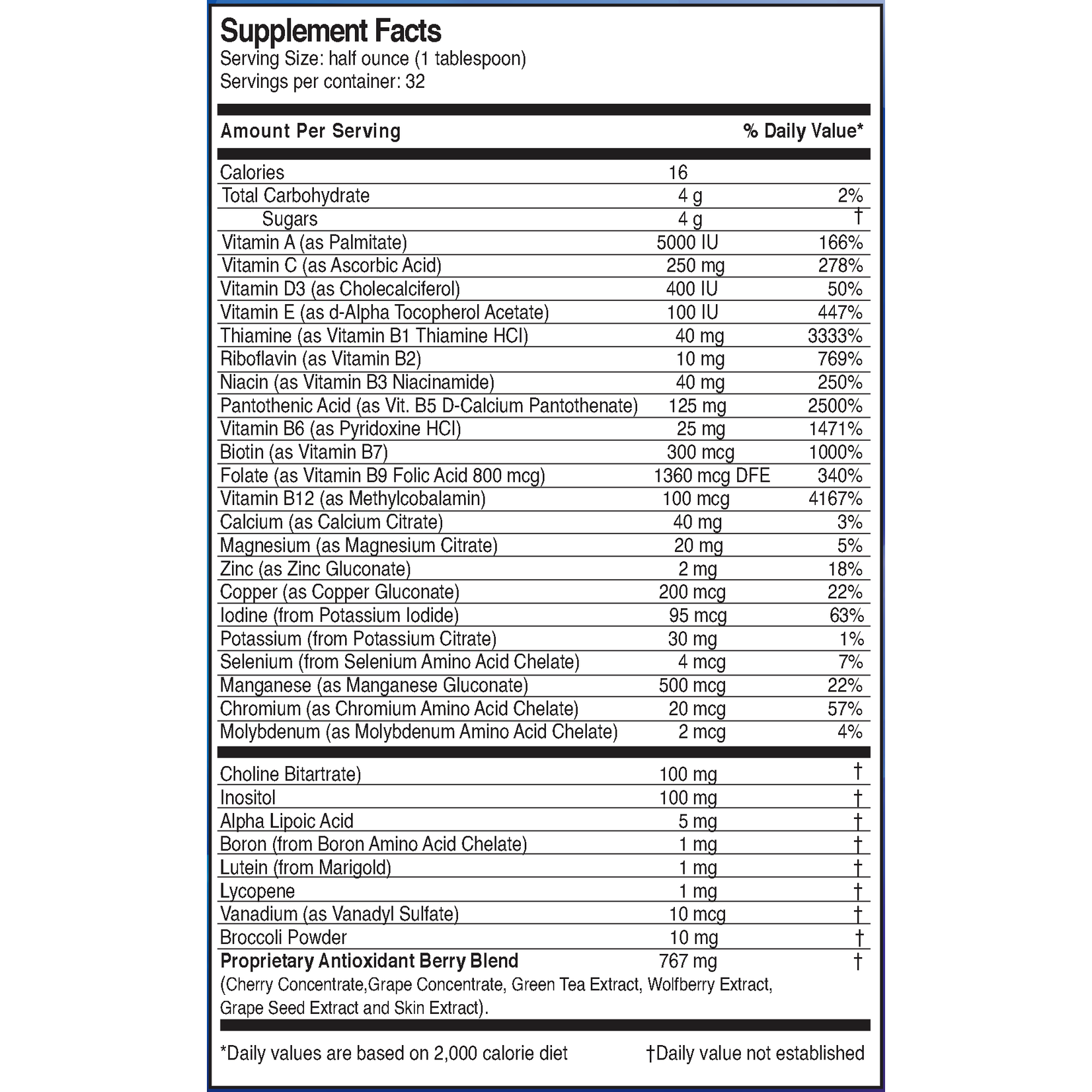 Dr's Advantage Liquid Mega MultiVitamins and Minerals 16oz Dr.'s Advantage