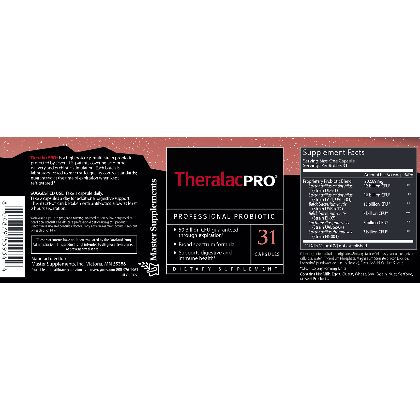 Master Supplements Theralac Pro 31c Master Supplements