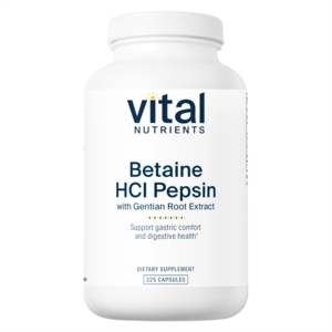 Vital Nutrients Betaine HCL Pepsin with Gentian Root Extract Vital Nutrients