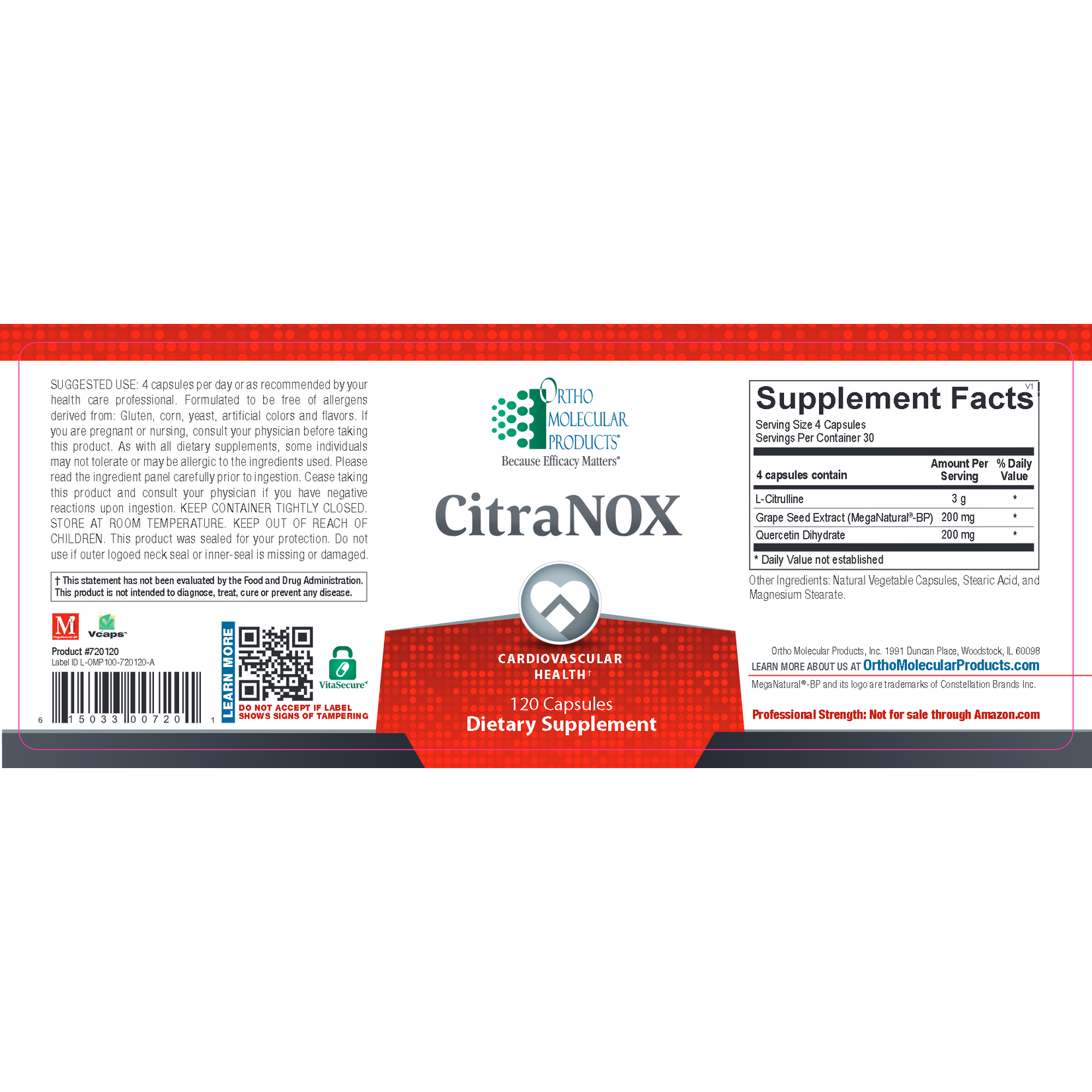 Ortho Molecular Products CitraNOX 120c OM