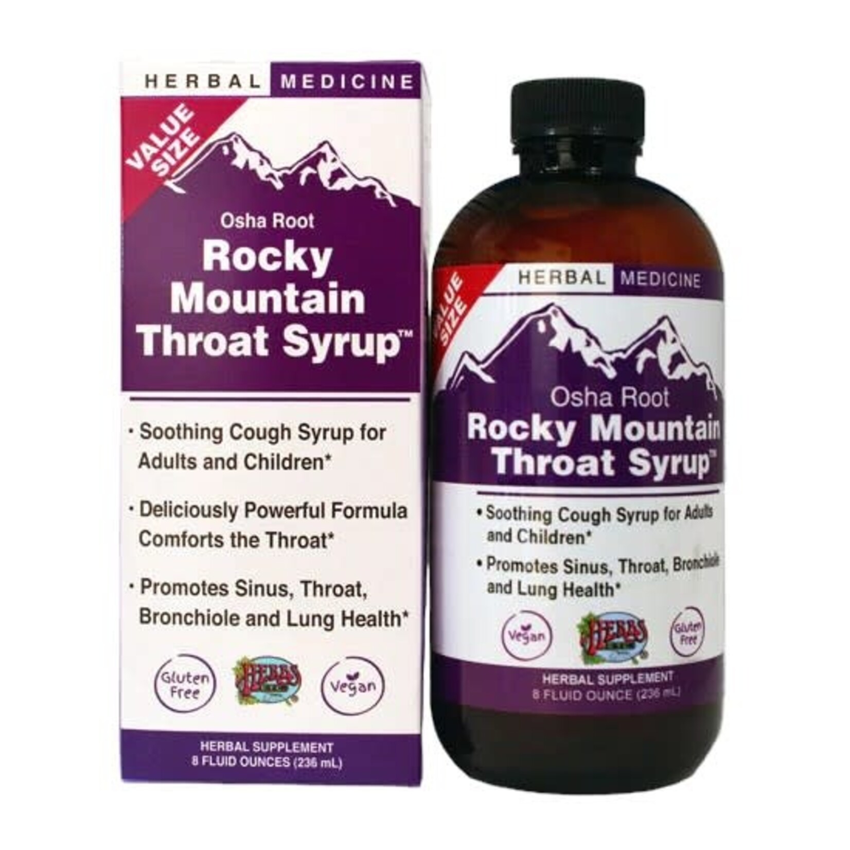 Herbs Etc Osha Root Rocky Mountain Throat Syrup 8oz Herbs Etc.