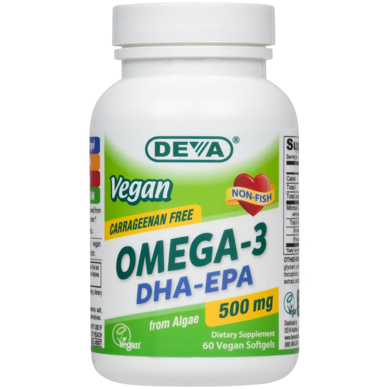 Deva Nutrition LLC Vegan Omega DHA-EPA 500mg 60sg Deva Nutrition