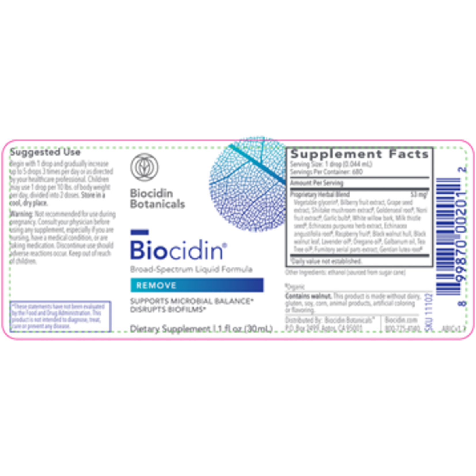 Bio-Botanical Research Biocidin Advanced Formula 1oz Bio-Botanical Research