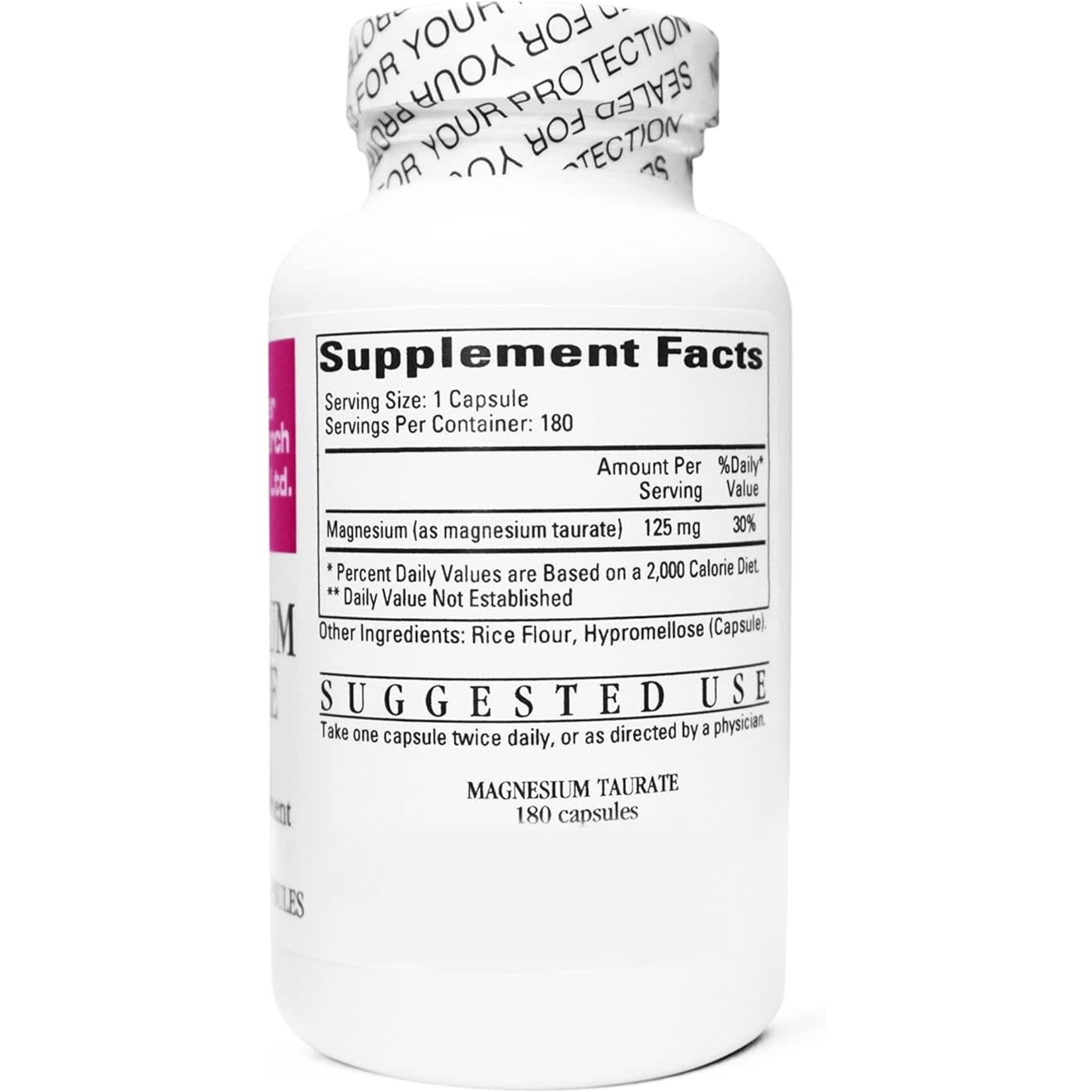 Cardiovascular Research (Ecological Formulas) Magnesium Taurate 125mg 180c Cardiovascular Research