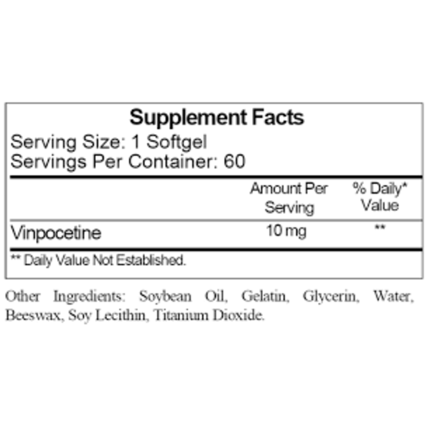 Cardiovascular Research (Ecological Formulas) Vinpocetine 10mg 60c Cardiovascular Research