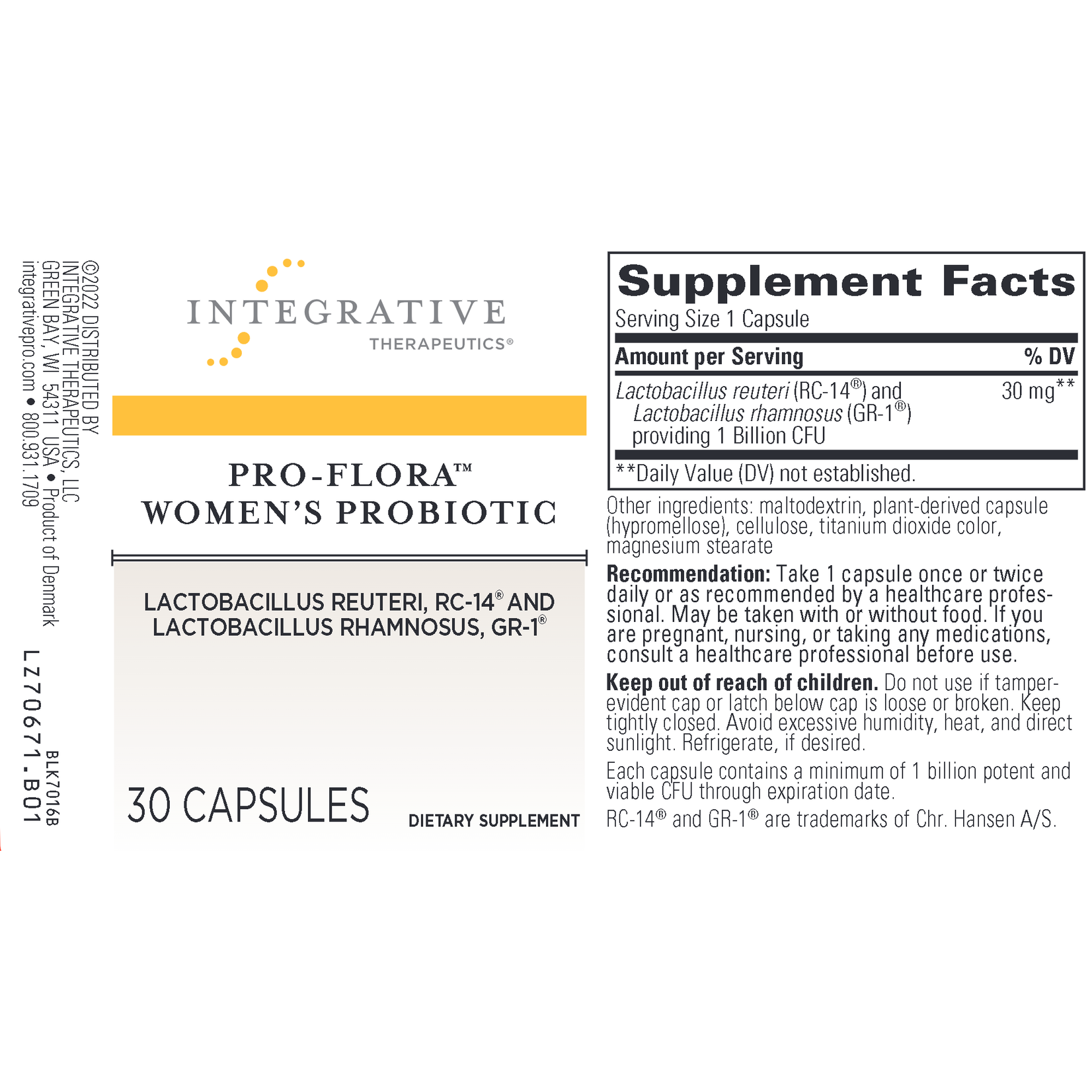 Integrative Therapeutics Pro-Flora Women's Probiotic 30c Integrative Therapeutics