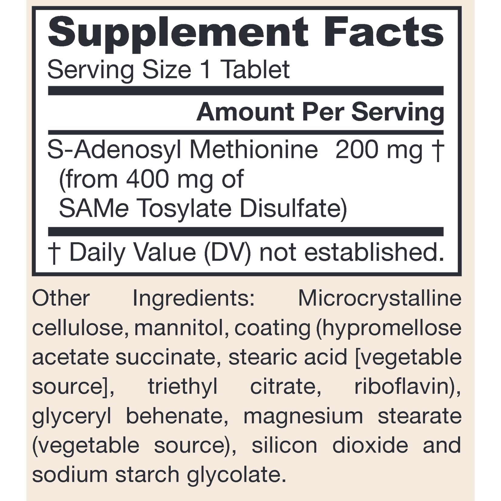 Jarrow Formulas SAMe 200mg 60t Jarrow