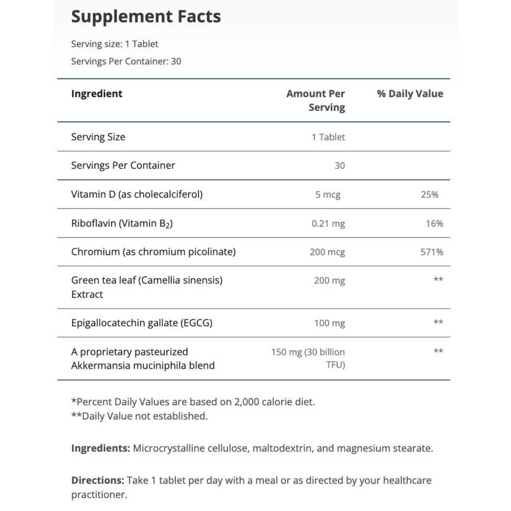 Metagenics Akkermansia Healthy Weight 30c Metagenics