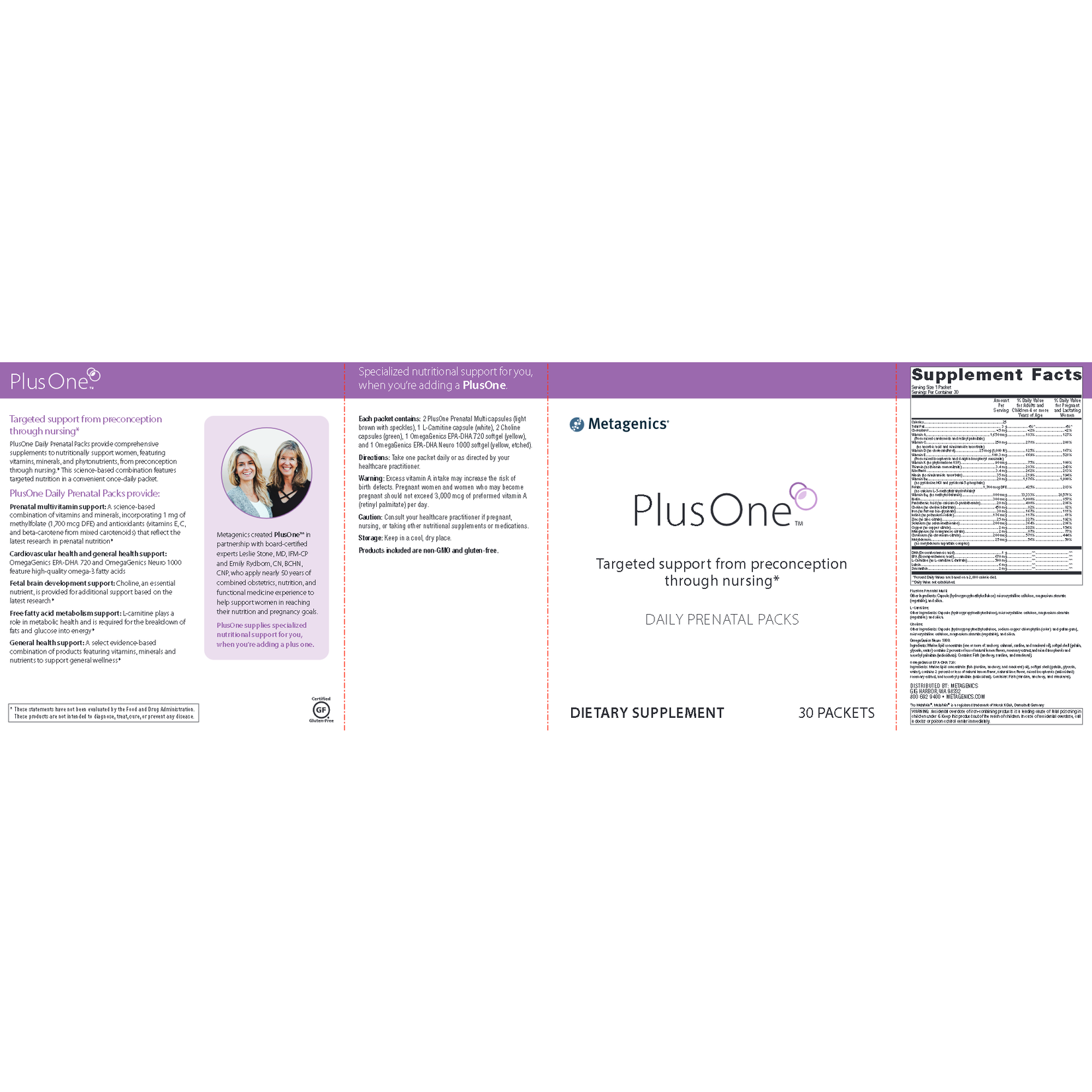 Metagenics Plus One Prenatal 30packs Metagenics