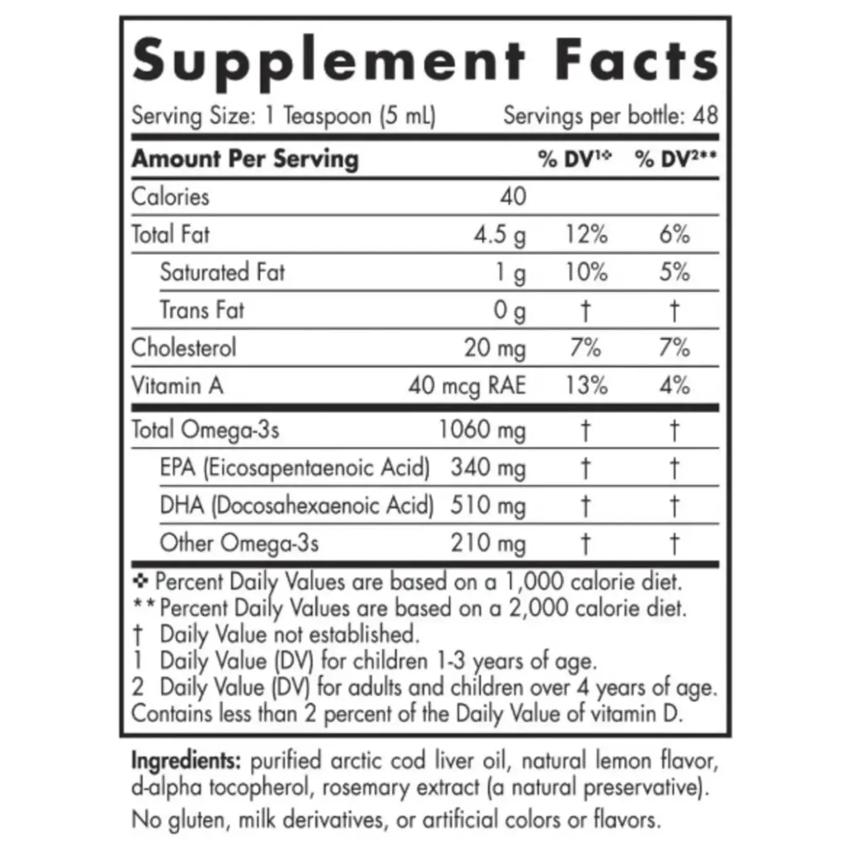 Nordic Naturals Arctic Cod Liver Oil Lemon 8oz Nordic Naturals