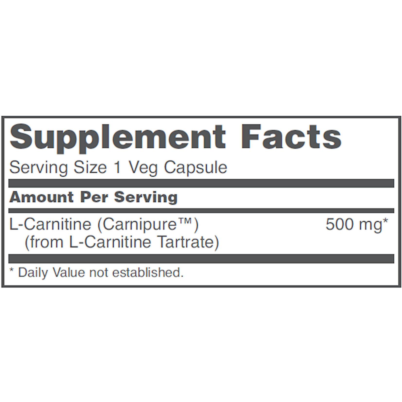 Protocol For Life L-Carnitine 500mg 60c Protocol