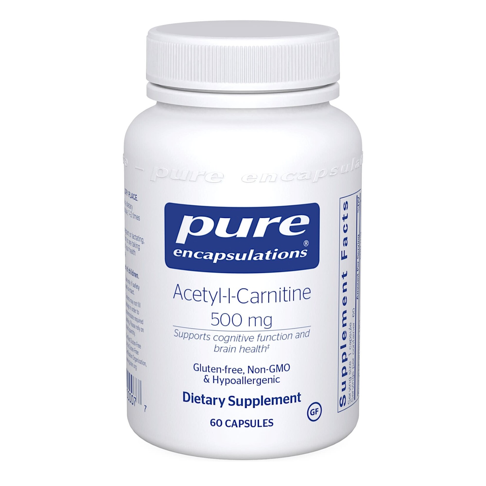 Pure Encapsulations Acetyl-l-Carnitine 500mg 60c Pure Encapsulations