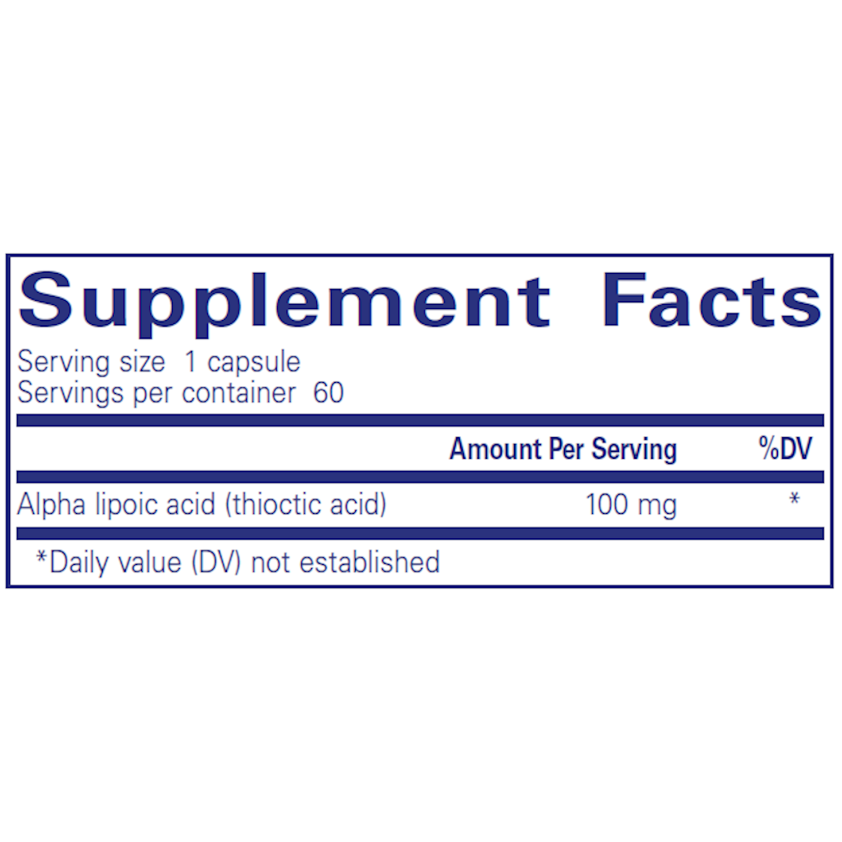 Pure Encapsulations Alpha Lipoic Acid 100mg 60c Pure Encapsulations