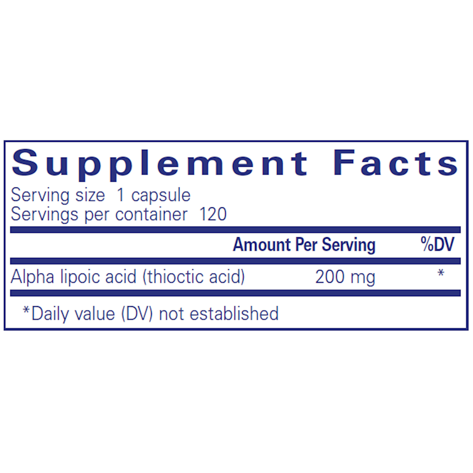 Pure Encapsulations Alpha Lipoic Acid 200mg 120c Pure Encapsulations