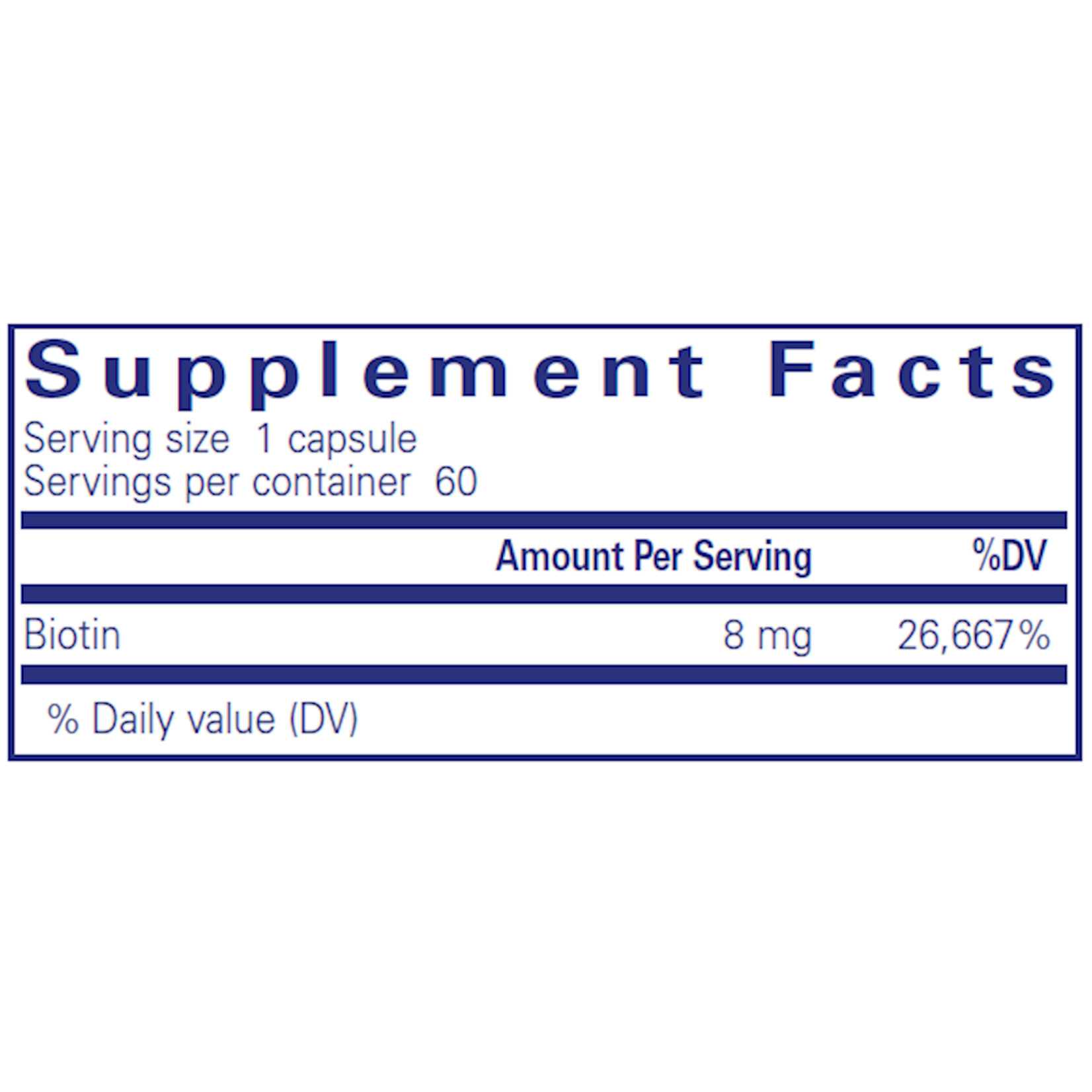 Pure Encapsulations Biotin 8mg 60c Pure Encapsulations