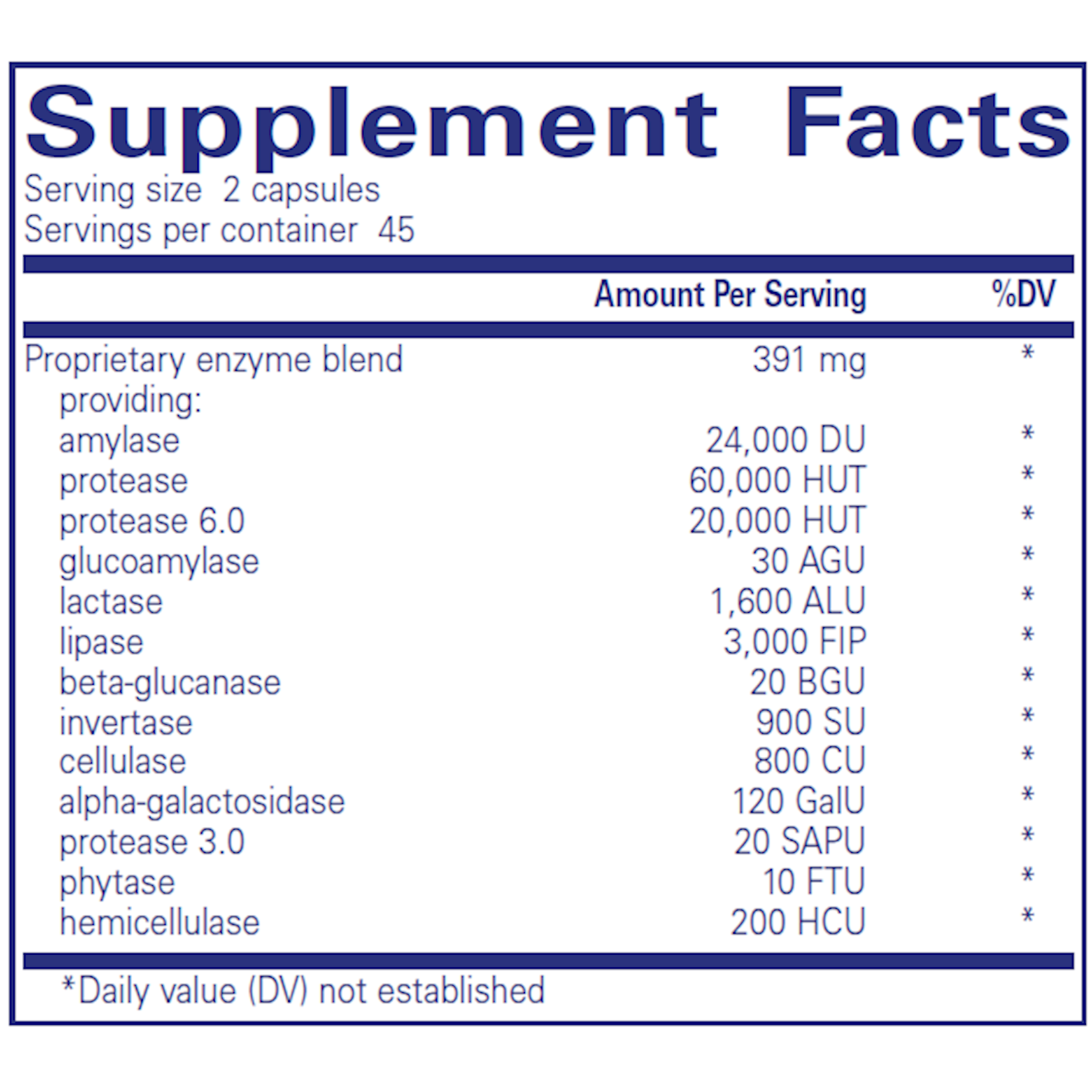 Pure Encapsulations Digestive Enzymes Ultra 90c Pure Encapsulations