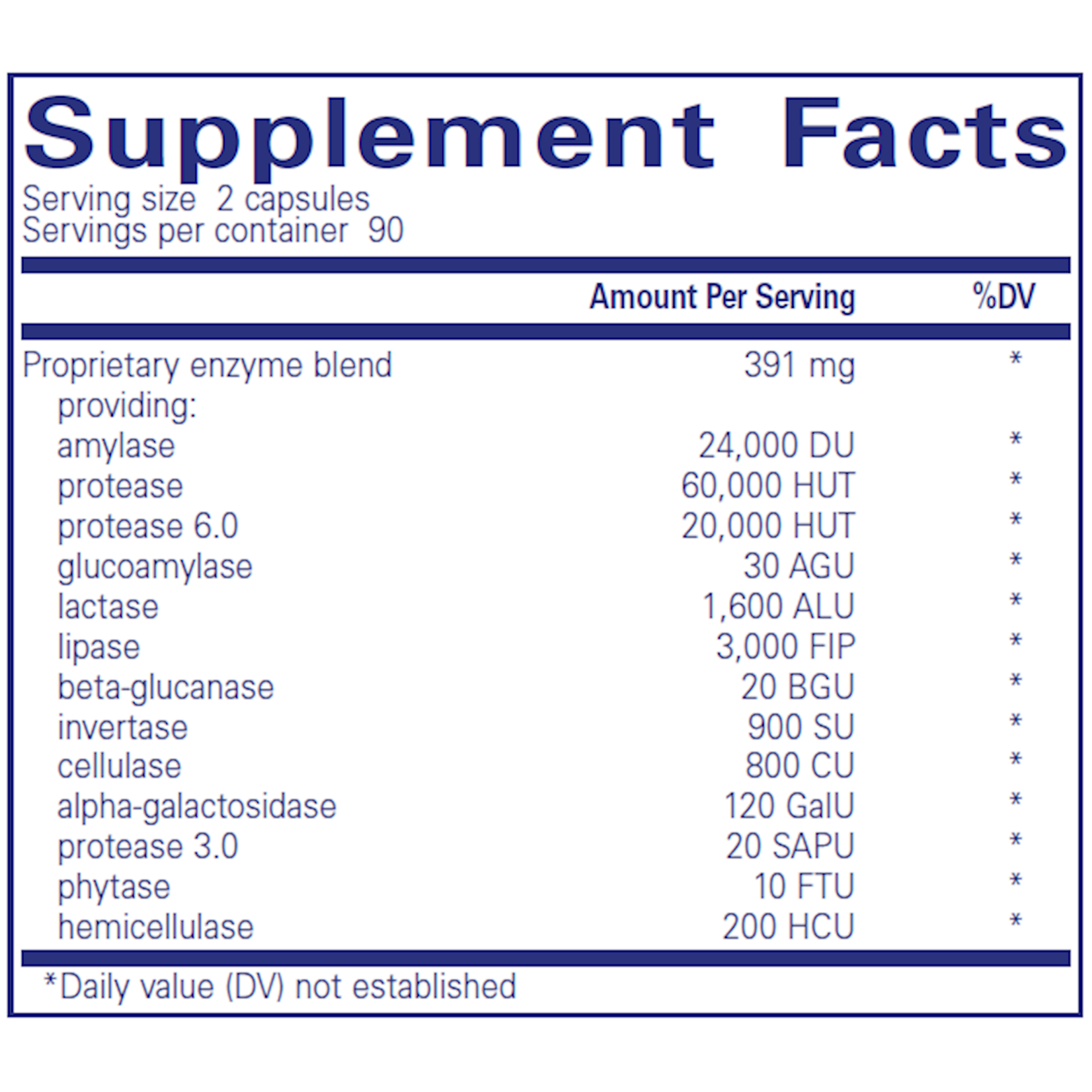 Pure Encapsulations Digestive Enzymes Ultra 180c Pure Encapsulations