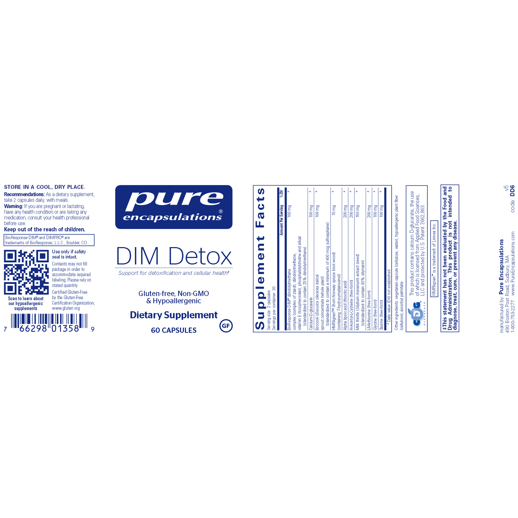 Pure Encapsulations DIM Detox 60c Pure Encapsulations